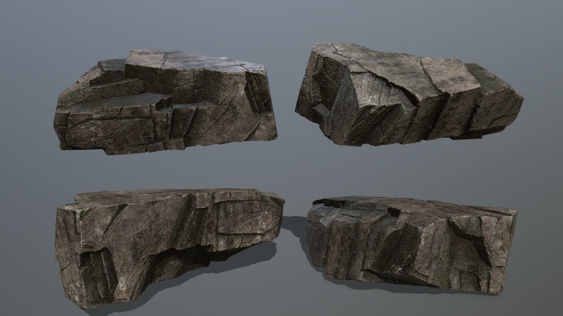 rocks rock Low-poly 3D model_23