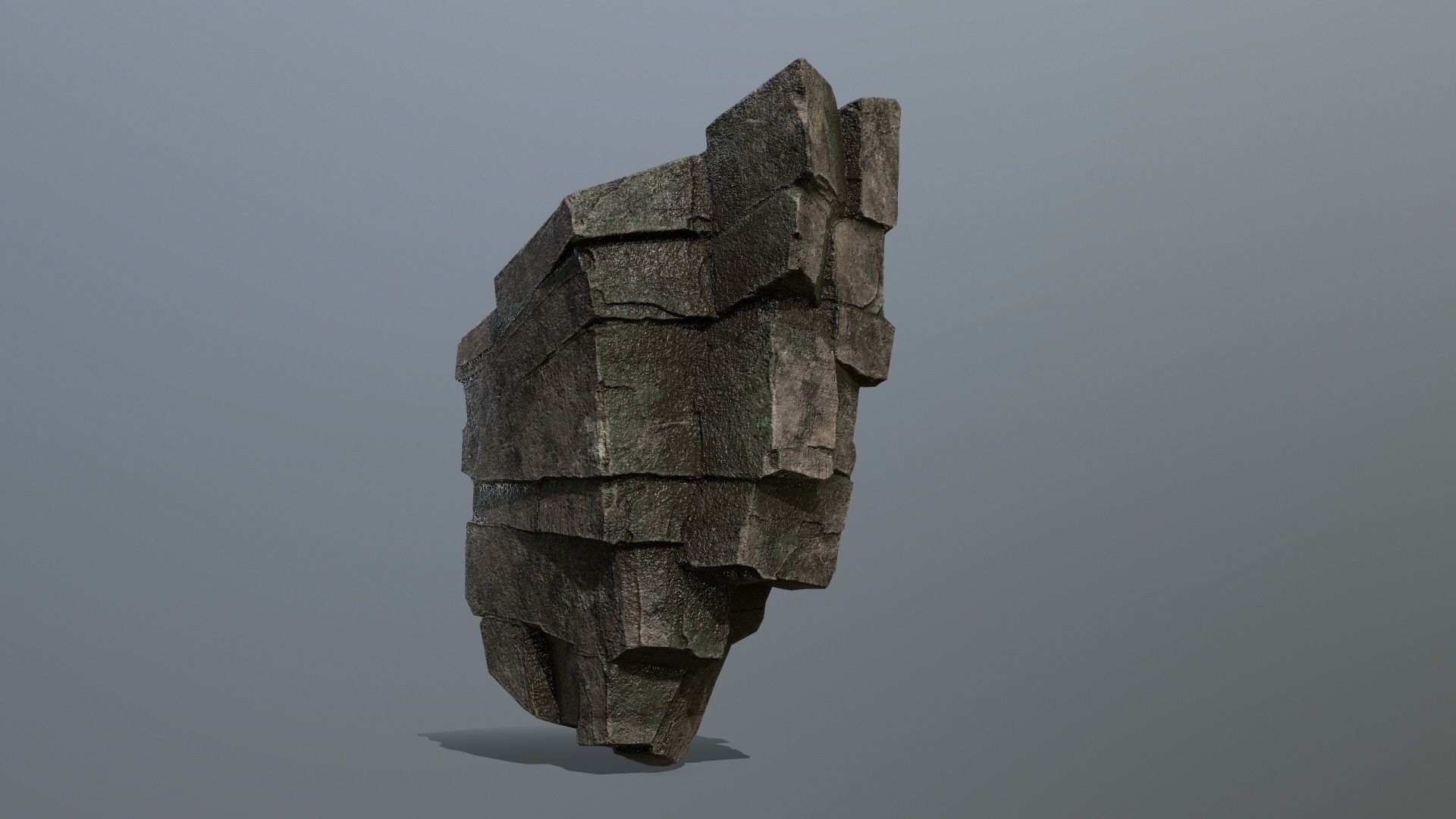 rocks rock Low-poly 3D model_2