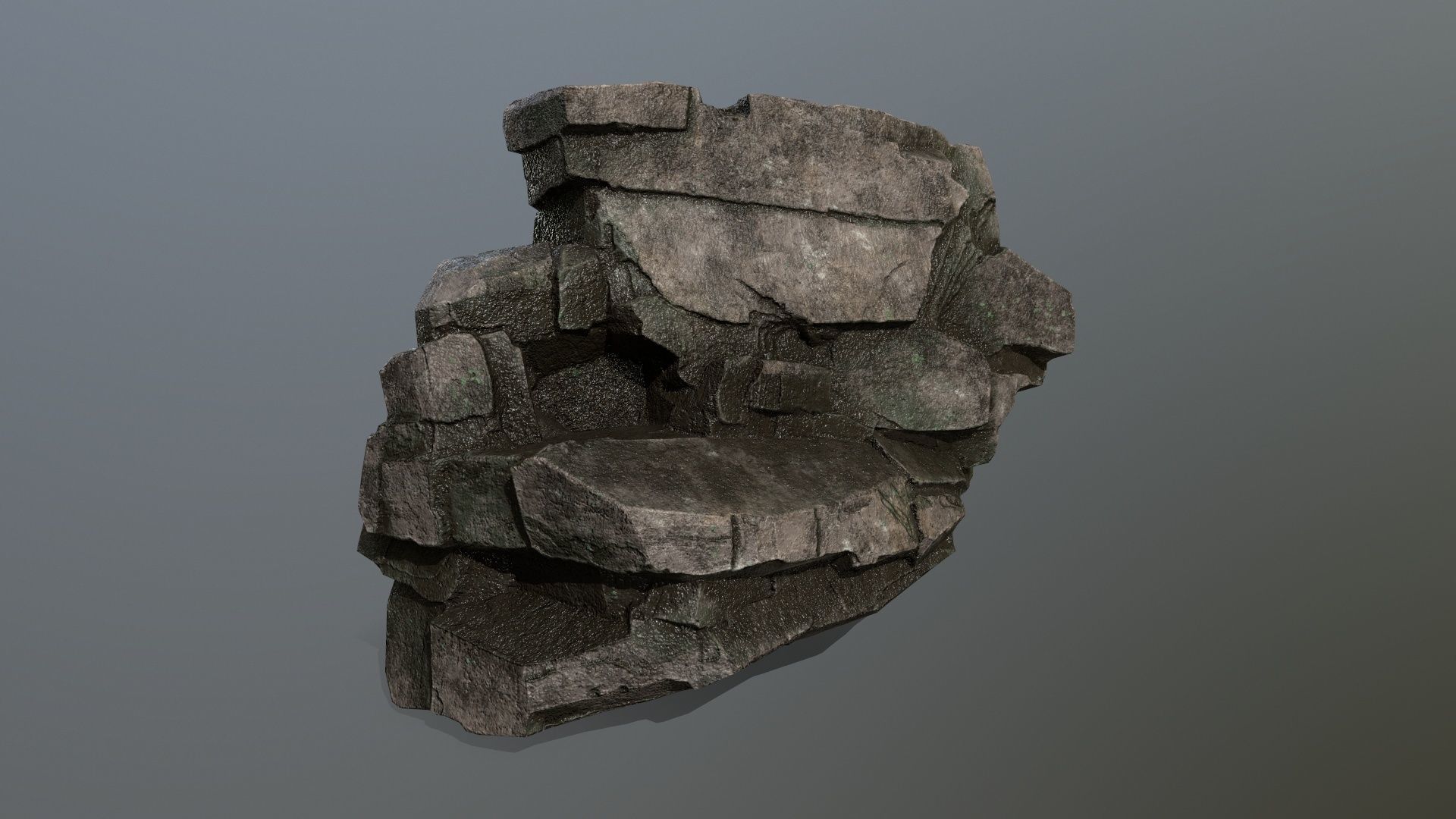 rocks rock Low-poly 3D model_6