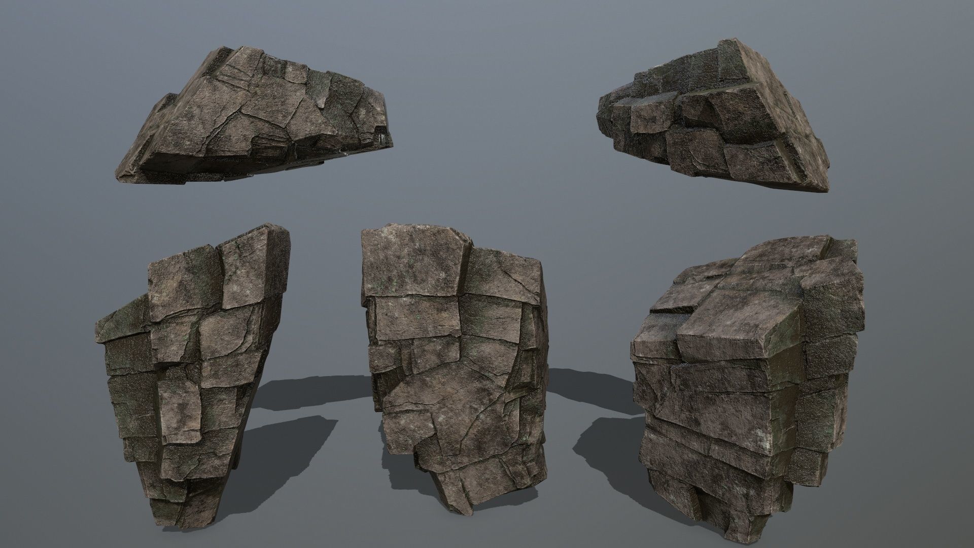 rocks rock Low-poly 3D model_18