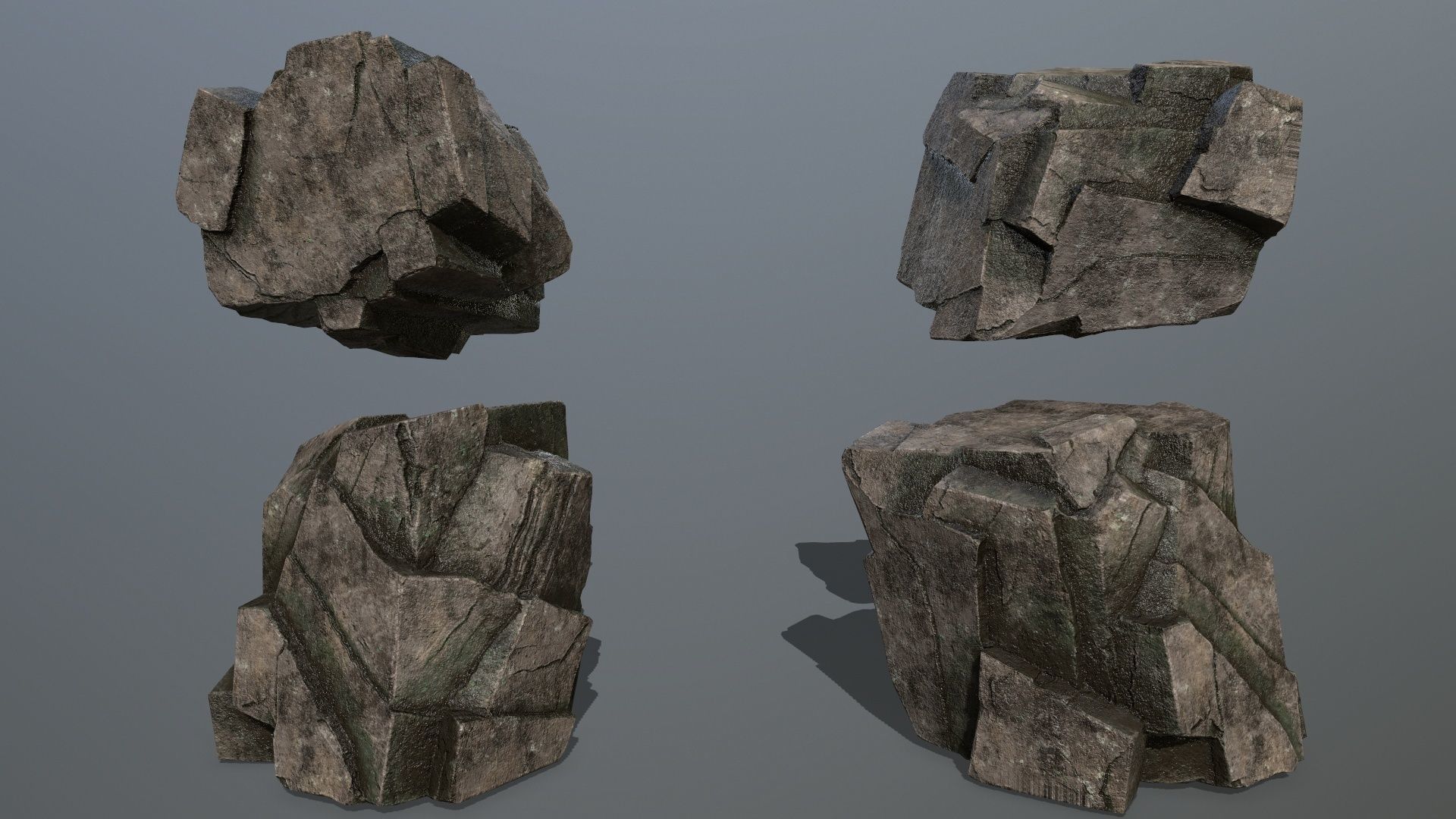 rocks rock Low-poly 3D model_19