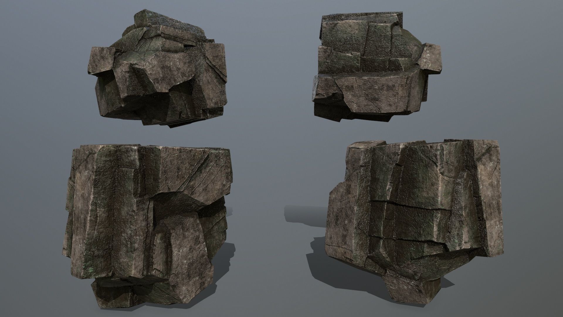 rocks rock Low-poly 3D model_21