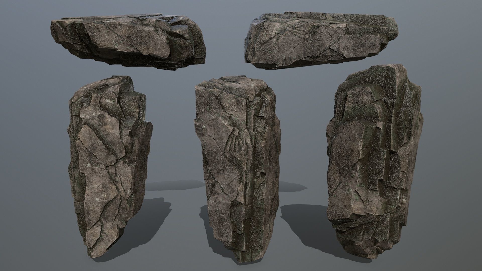 rocks rock Low-poly 3D model_14