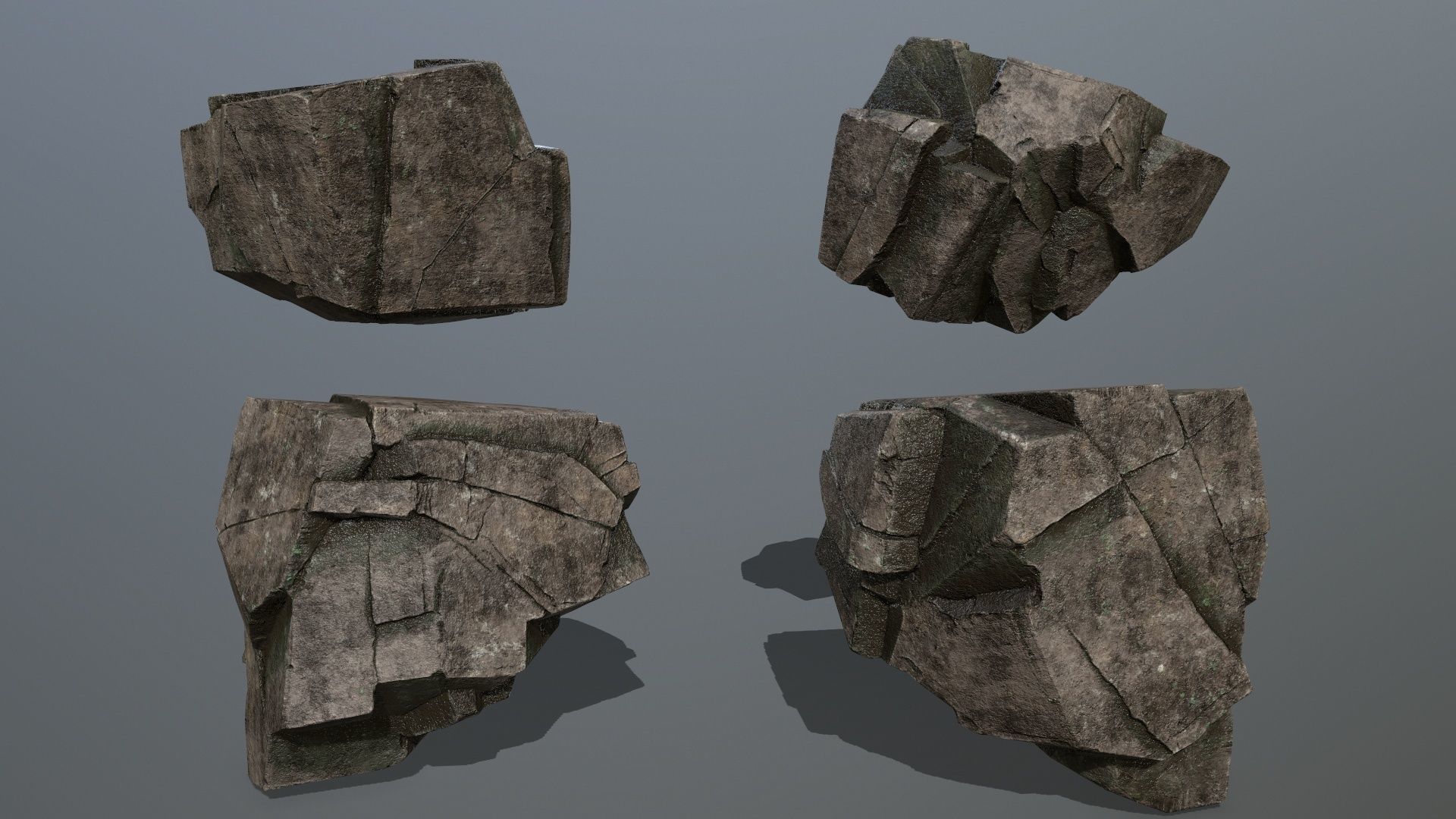 rocks rock Low-poly 3D model_17