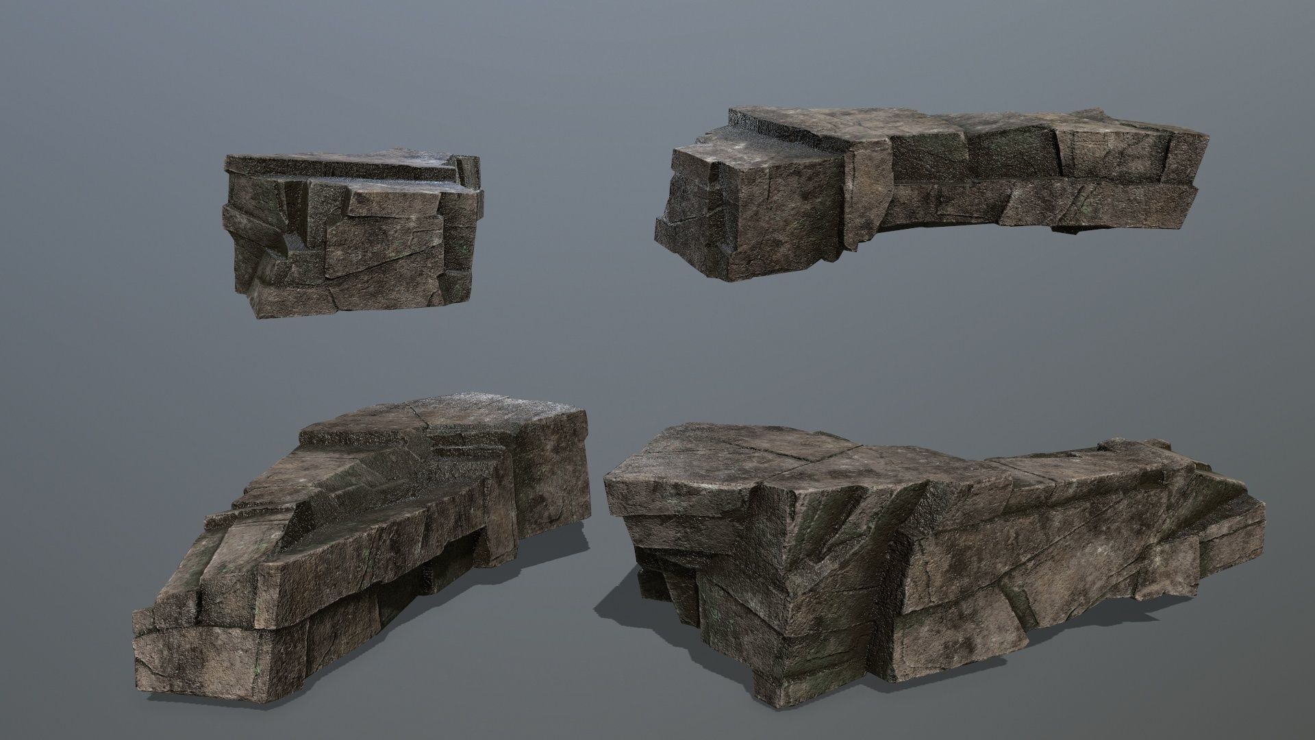 rocks rock Low-poly 3D model_24