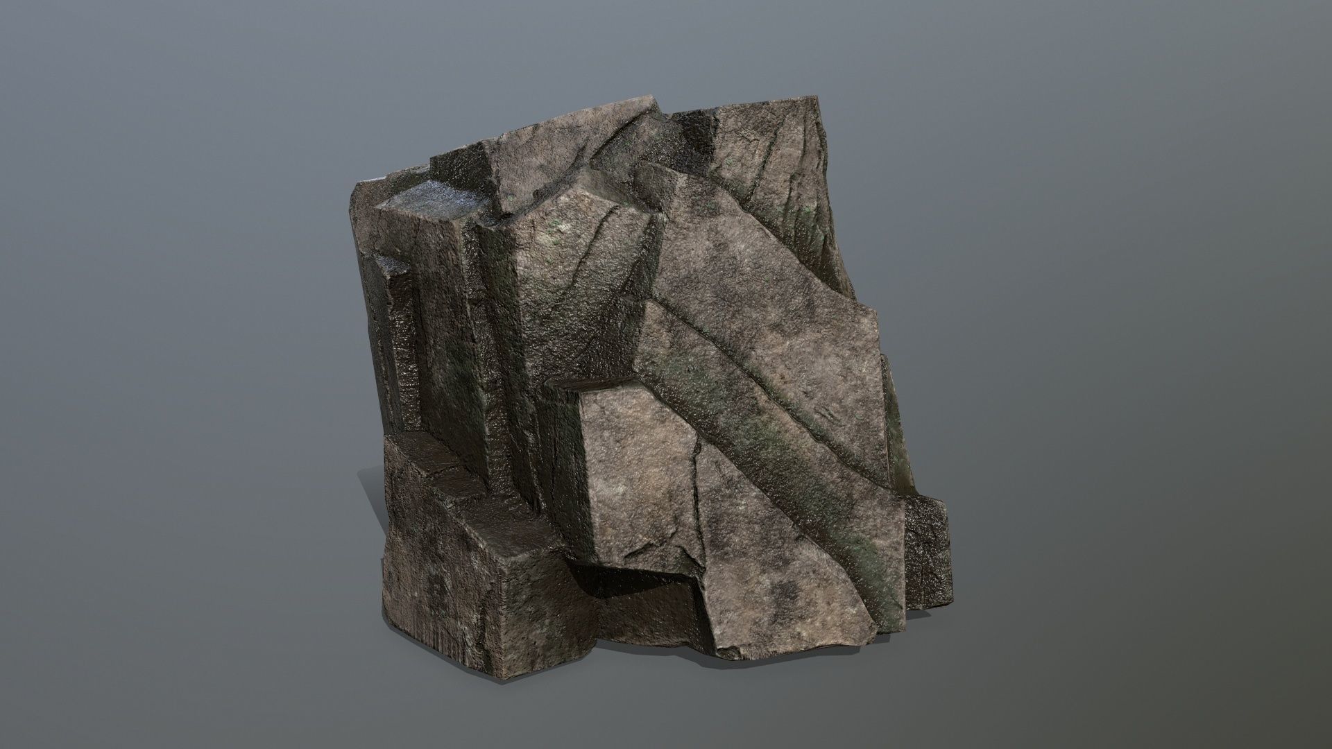 rocks rock Low-poly 3D model_8