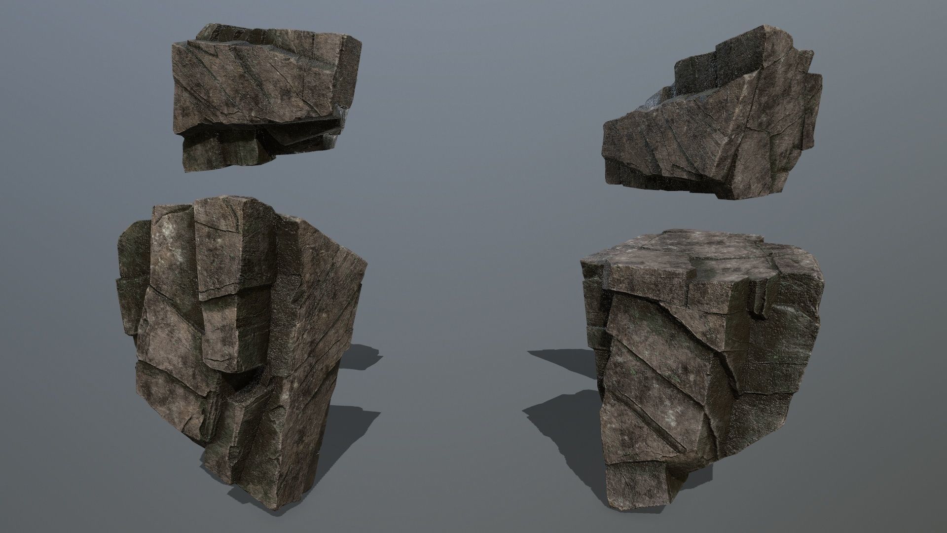 rocks rock Low-poly 3D model_22