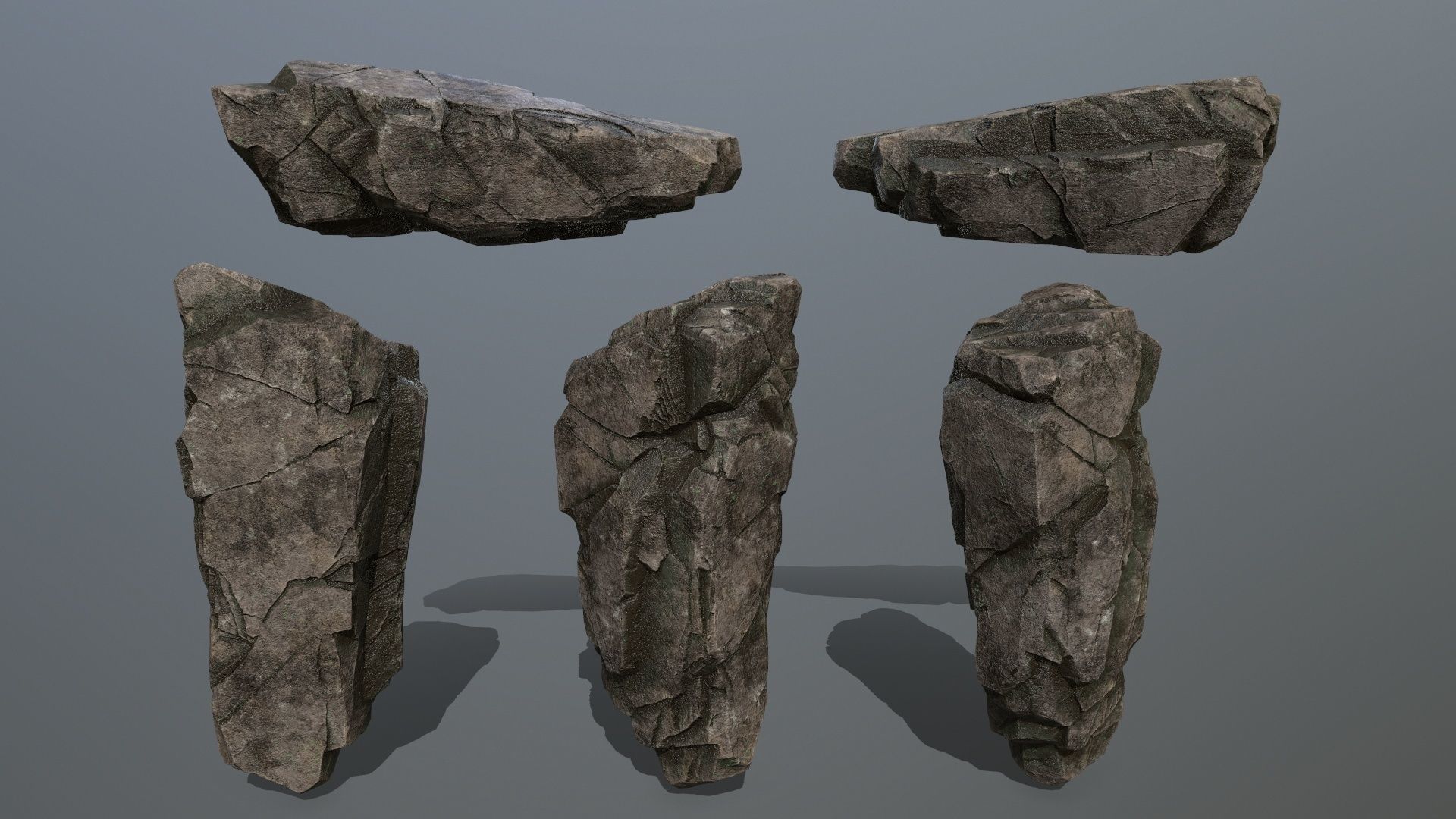 rocks rock Low-poly 3D model_13