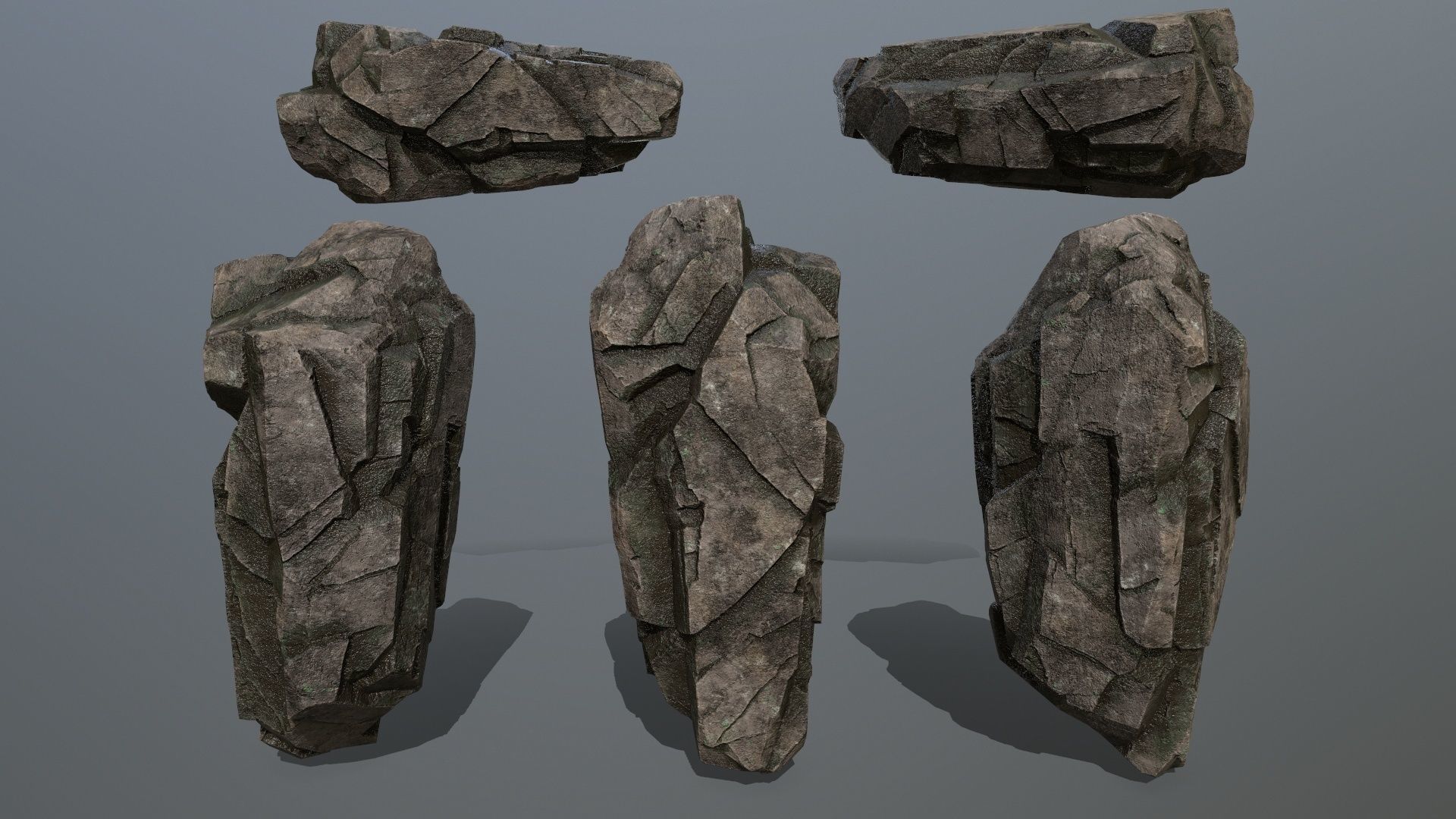 rocks rock Low-poly 3D model_15
