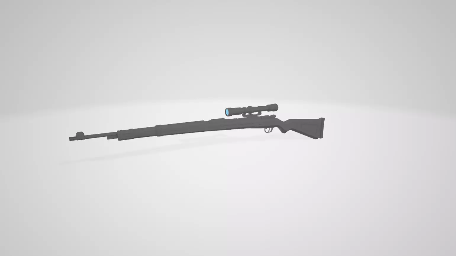 LowPoly Old Sniper Free 3D model