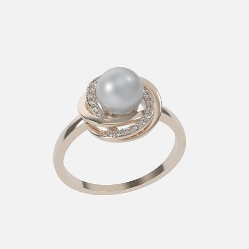 ring  pearl 3D print model