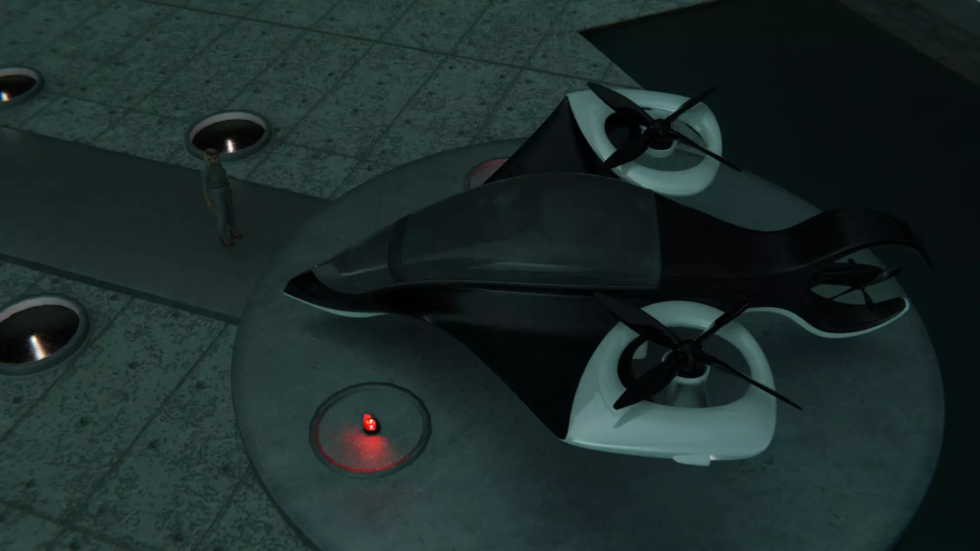 Futuristic  Aircraft - High-Poly Sci-Fi 3D Model 3D model_4