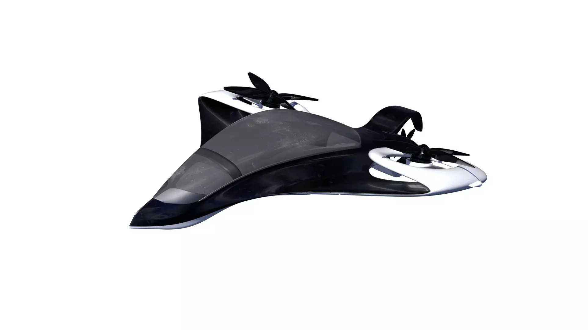 Futuristic  Aircraft - High-Poly Sci-Fi 3D Model 3D model_0