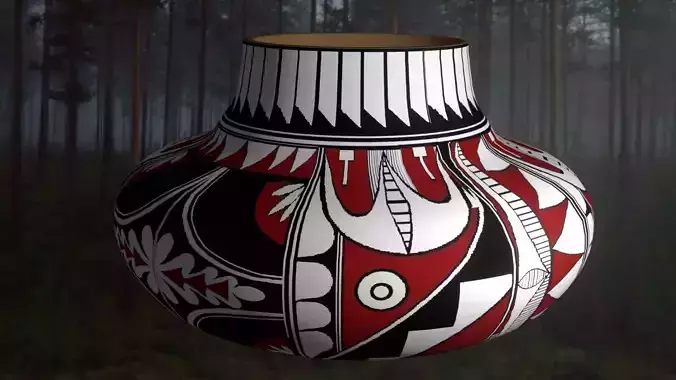 Native American pottery 7 3D model