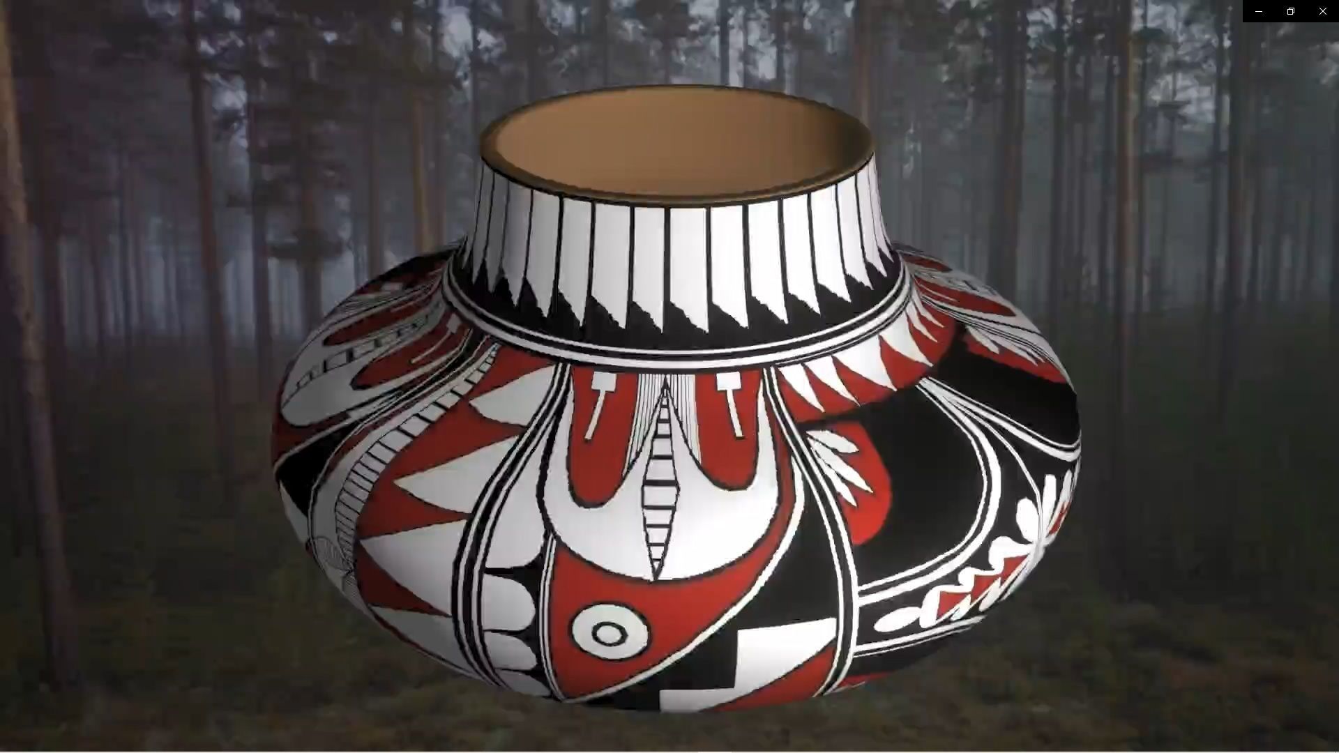 Native American pottery 7 3D model_2