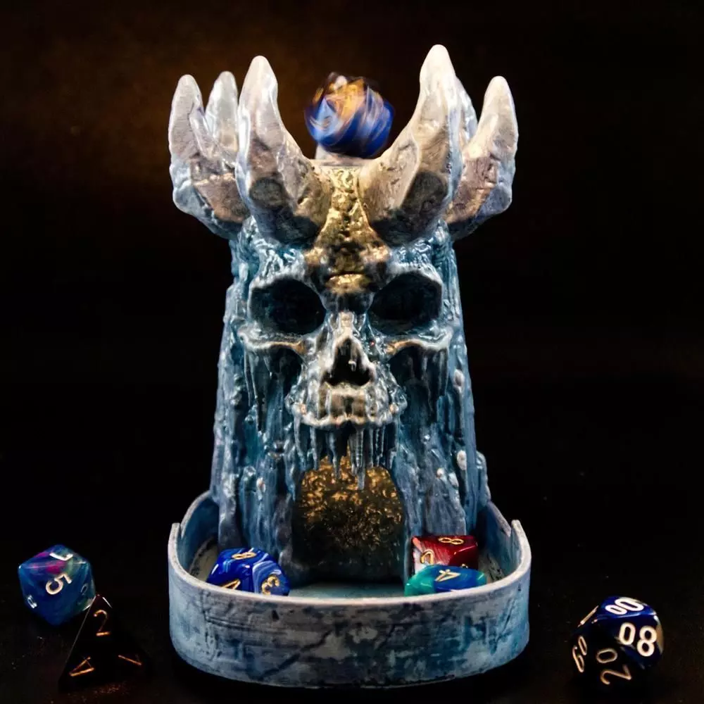 IceSkull Dice Tower 3d printable model 3D print model_0