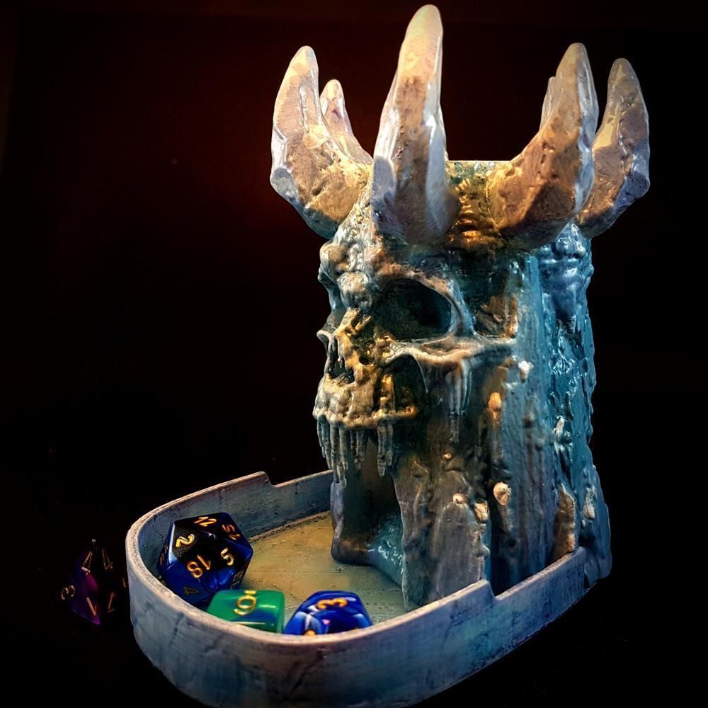 IceSkull Dice Tower 3d printable model 3D print model_1