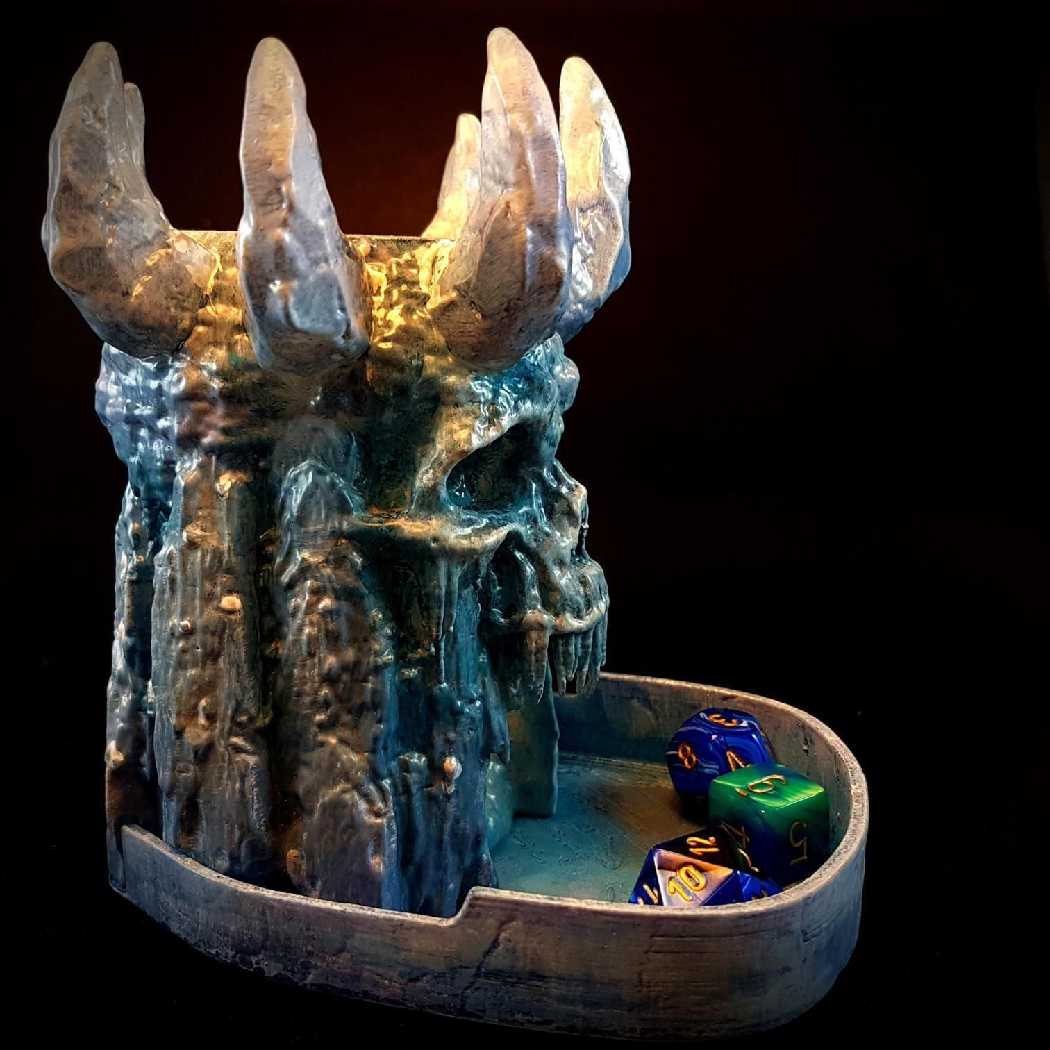 IceSkull Dice Tower 3d printable model 3D print model_2