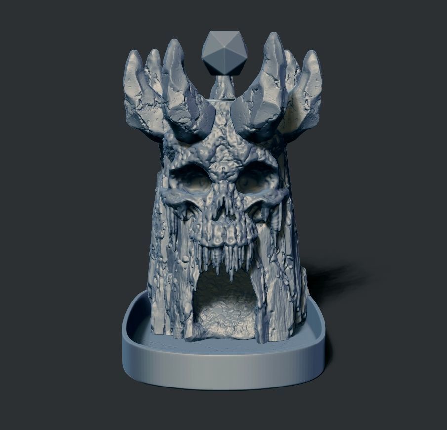 IceSkull Dice Tower 3d printable model 3D print model_6