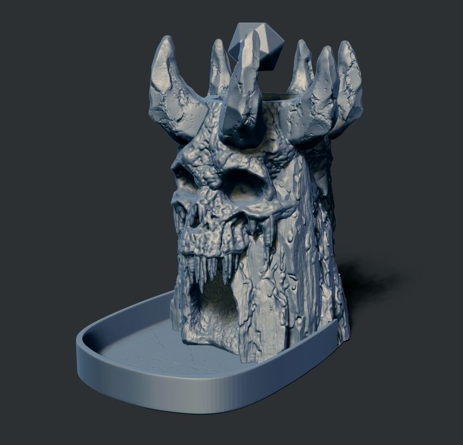IceSkull Dice Tower 3d printable model 3D print model_5
