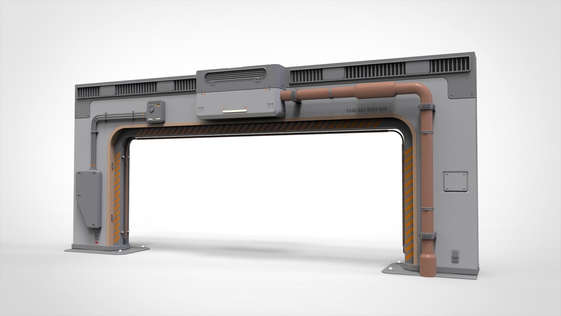 sci-fi Architecture kitbash 32 3D model_10