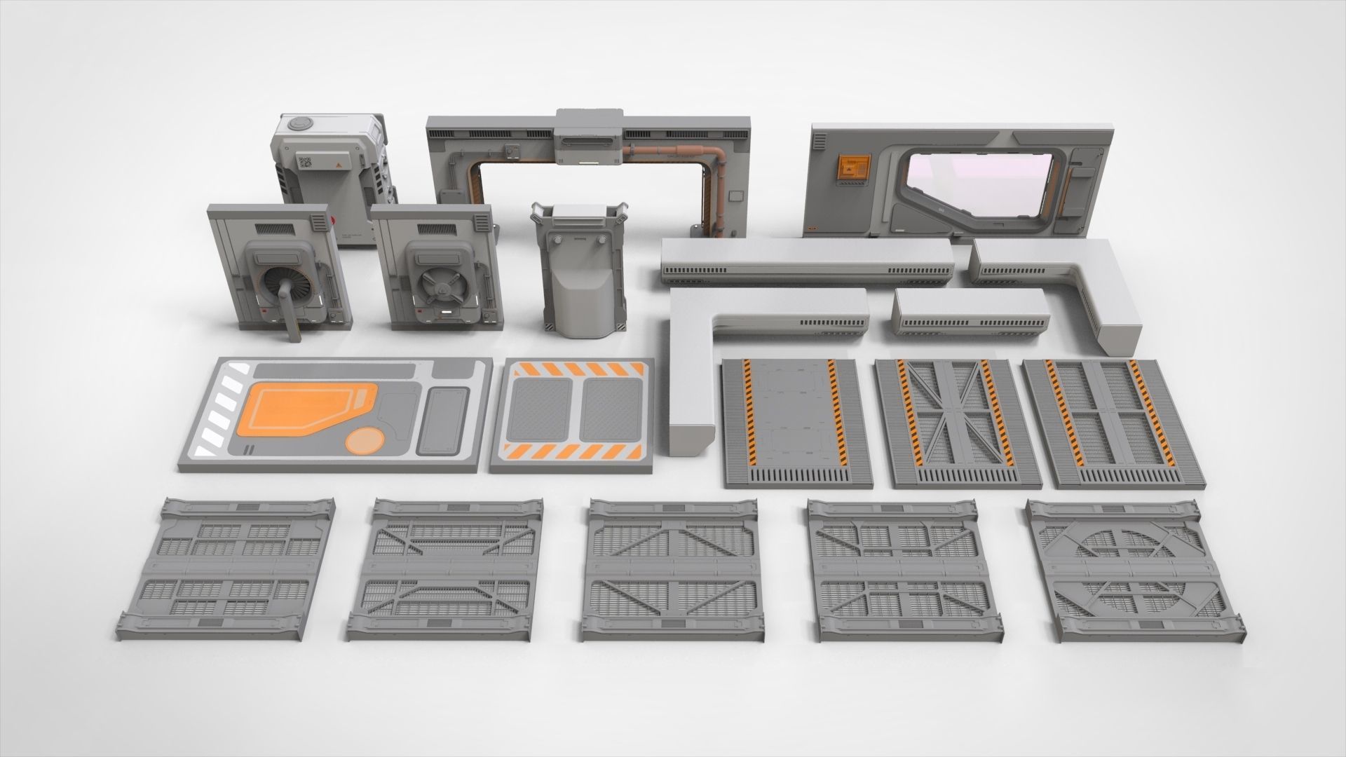 sci-fi Architecture kitbash 32 3D model_2