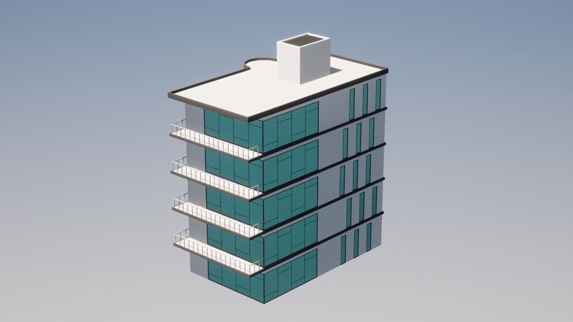 Low Poly Apartments - ED Model 3 Low-poly 3D model_24