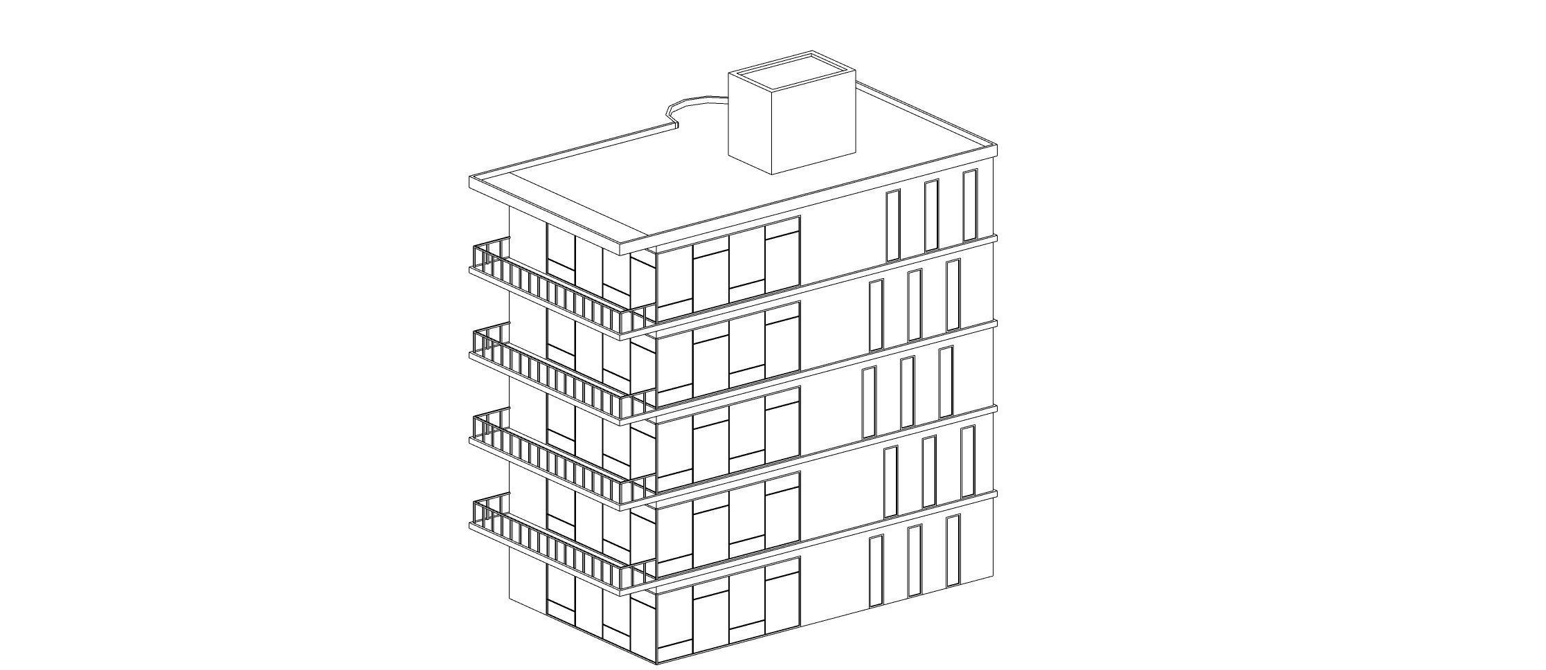 Low Poly Apartments - ED Model 3 Low-poly 3D model_17