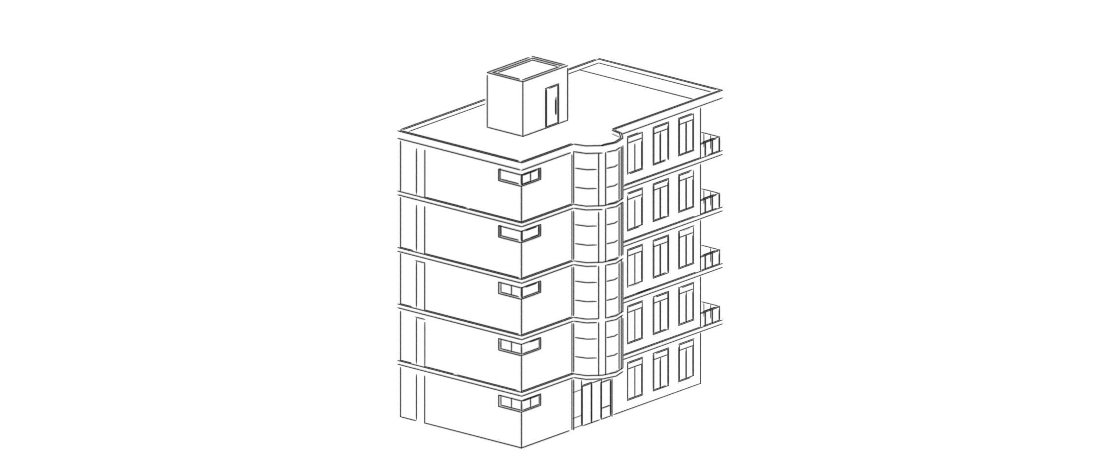 Low Poly Apartments - ED Model 3 Low-poly 3D model_9