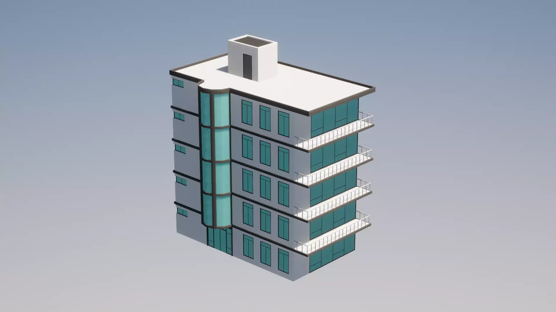 Low Poly Apartments - ED Model 3 Low-poly 3D model_0