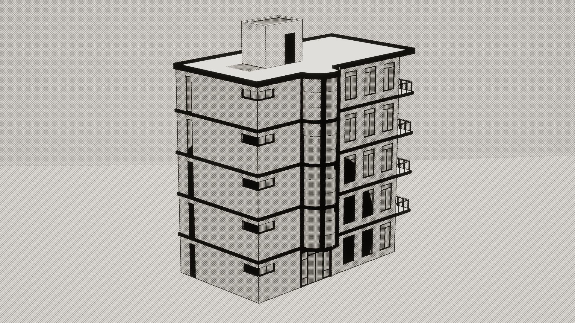 Low Poly Apartments - ED Model 3 Low-poly 3D model_26
