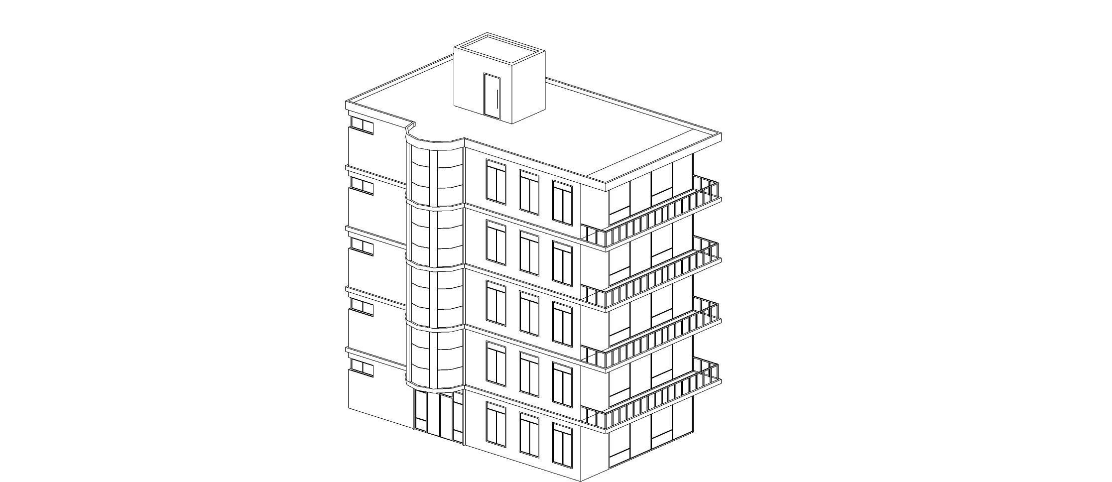 Low Poly Apartments - ED Model 3 Low-poly 3D model_18