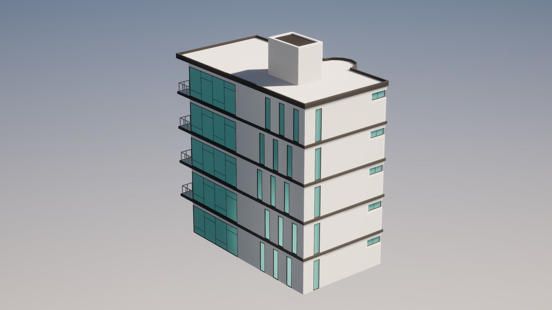Low Poly Apartments - ED Model 3 Low-poly 3D model_27