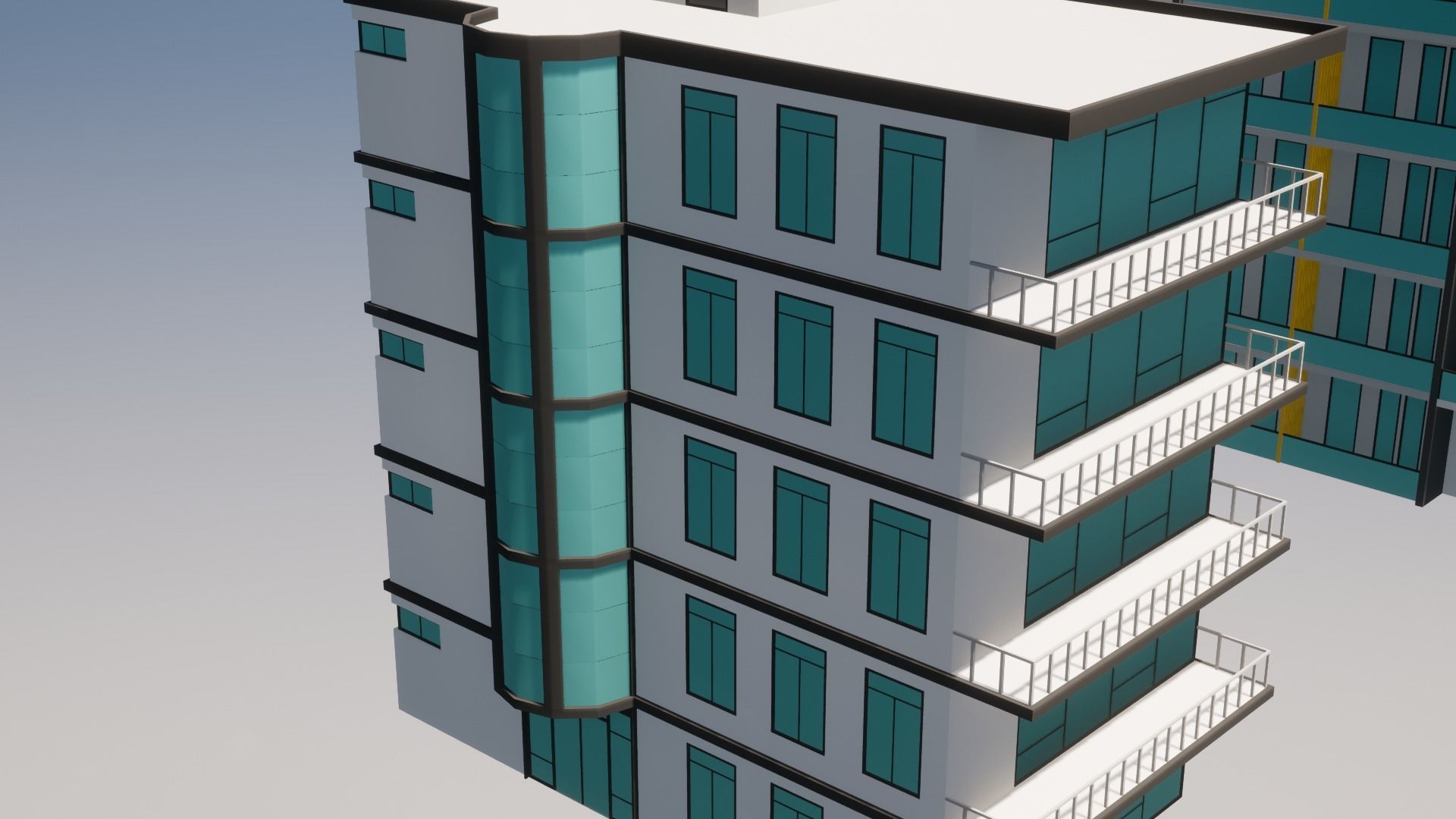 Low Poly Apartments - ED Model 3 Low-poly 3D model_4