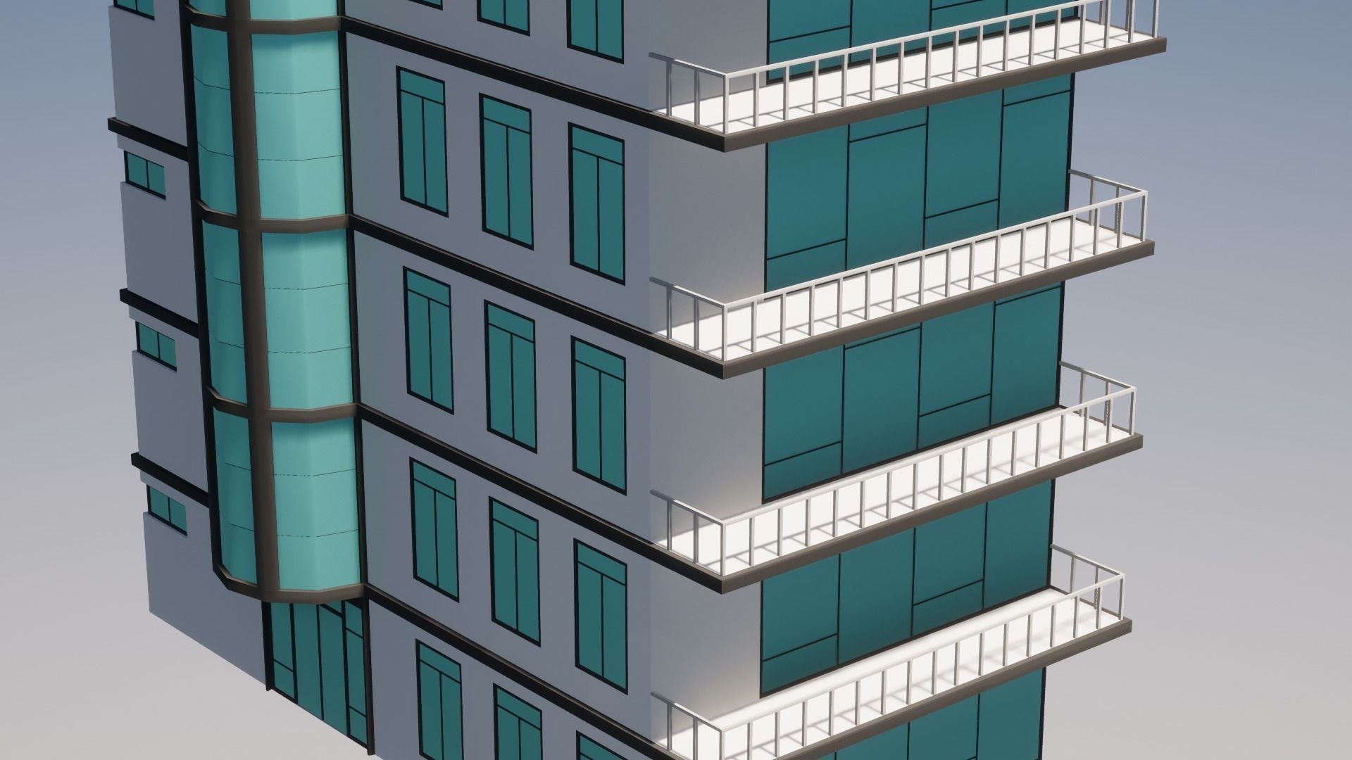 Low Poly Apartments - ED Model 3 Low-poly 3D model_28