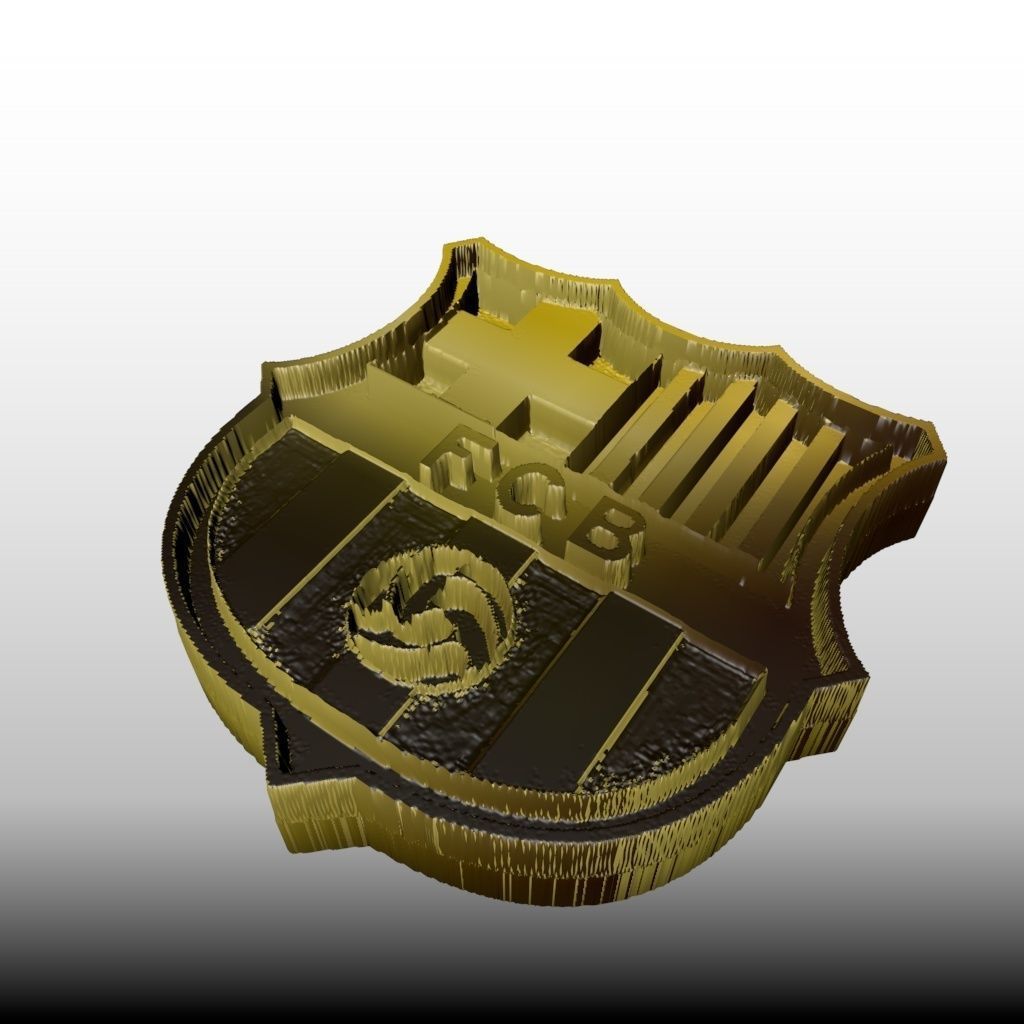 FC barcelona keychain 3D print model_2