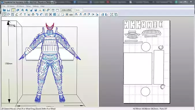 Hasirama Tobirama Madara Cosplay Armor Roll Template Patter Foam 3D print model