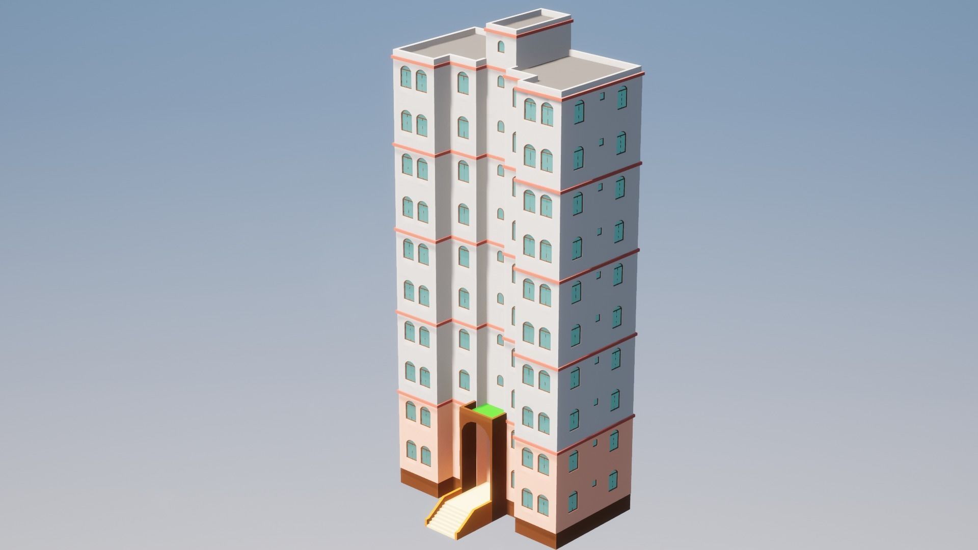 Low Poly Apartments - ED Model 5 Low-poly 3D model_2