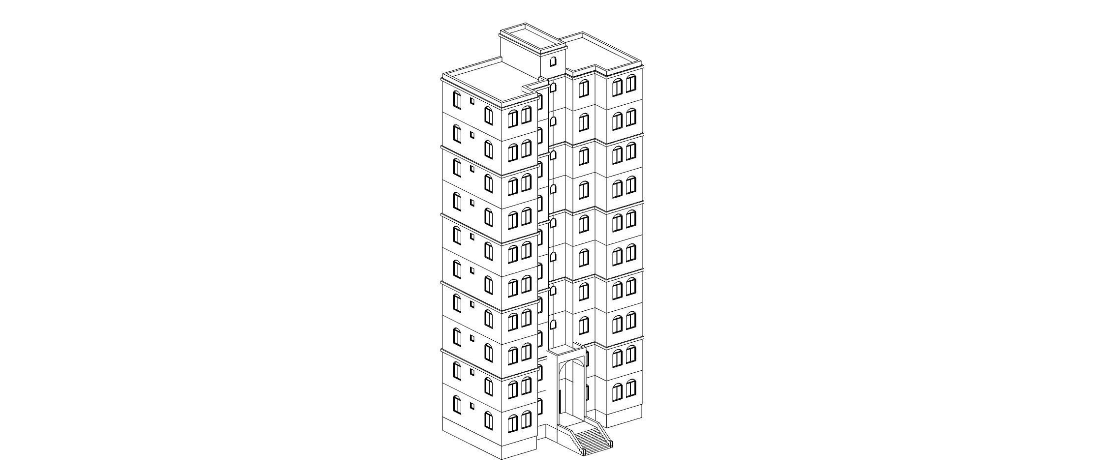 Low Poly Apartments - ED Model 5 Low-poly 3D model_18
