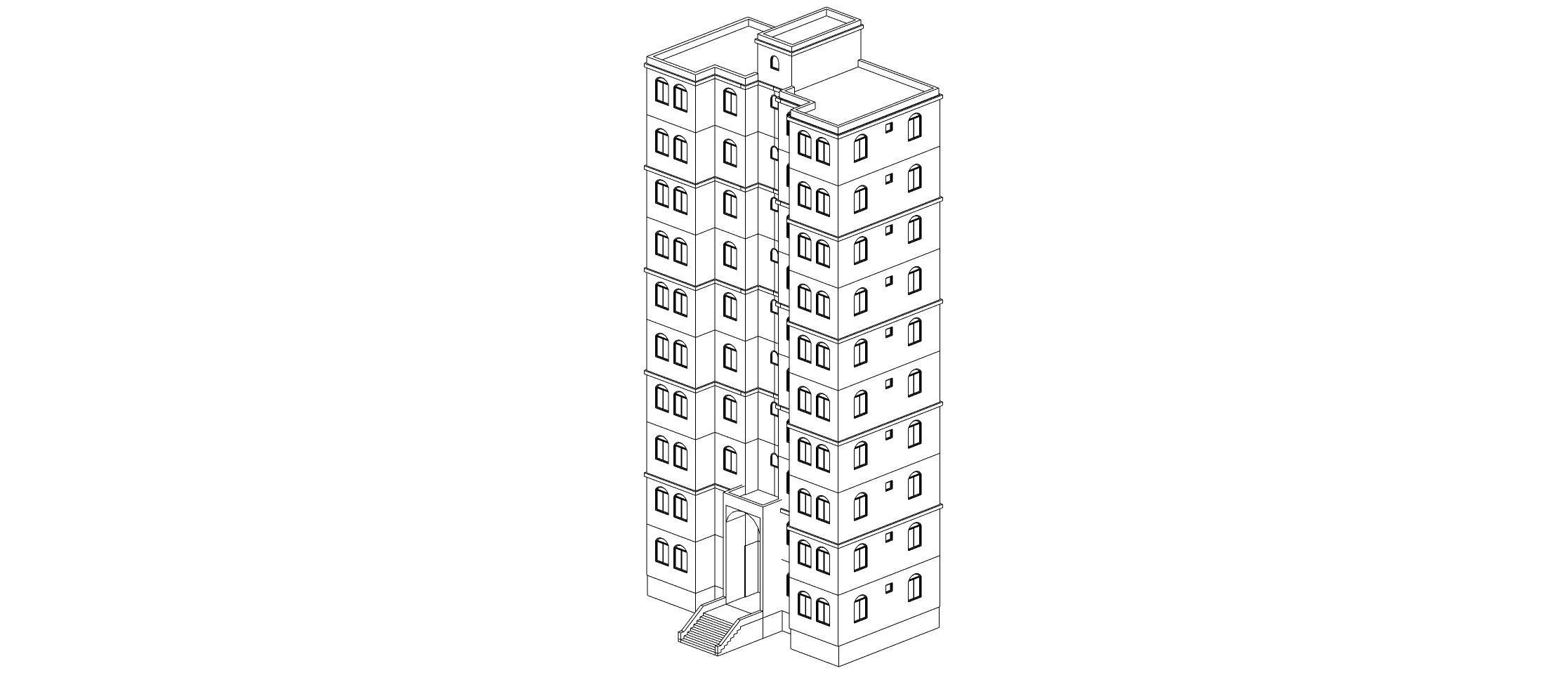 Low Poly Apartments - ED Model 5 Low-poly 3D model_23