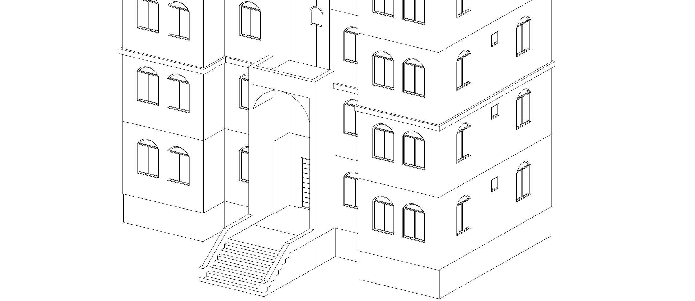 Low Poly Apartments - ED Model 5 Low-poly 3D model_12