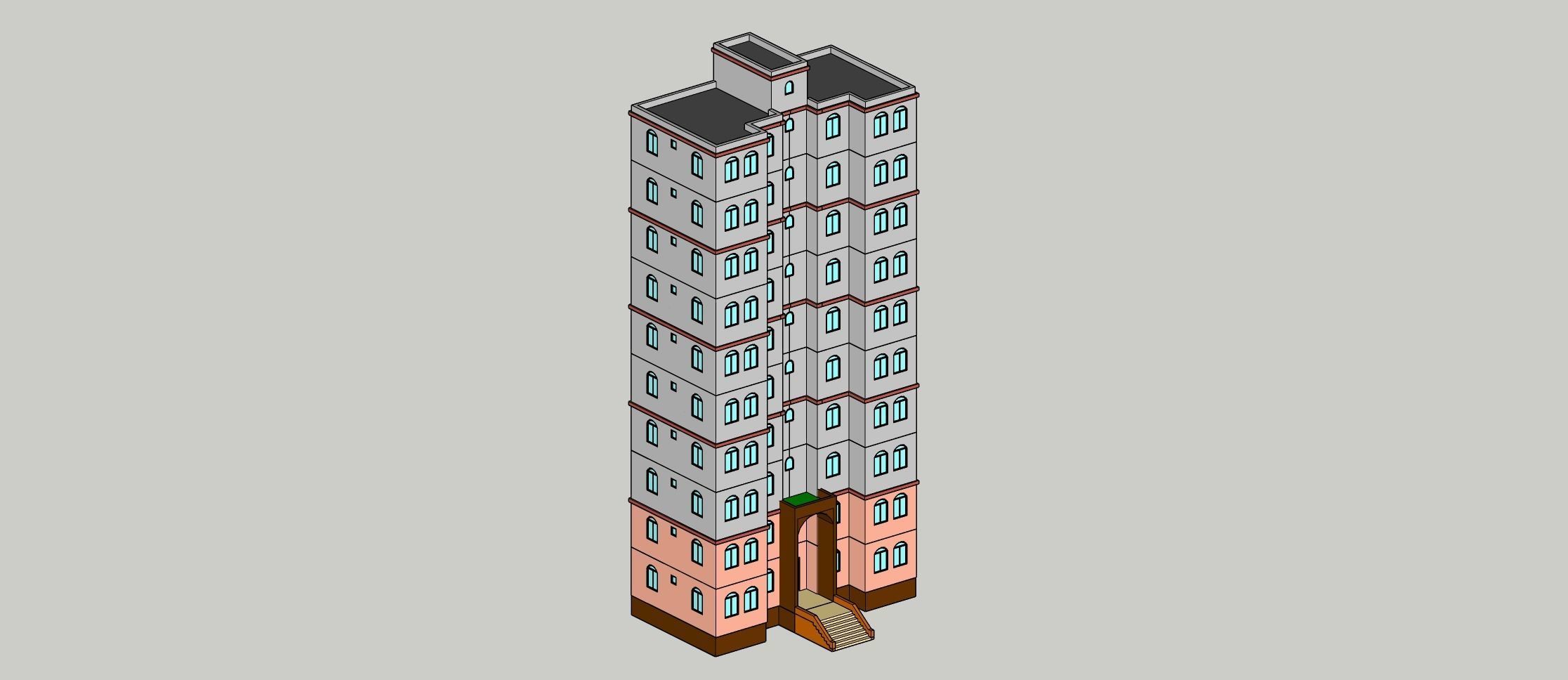 Low Poly Apartments - ED Model 5 Low-poly 3D model_7