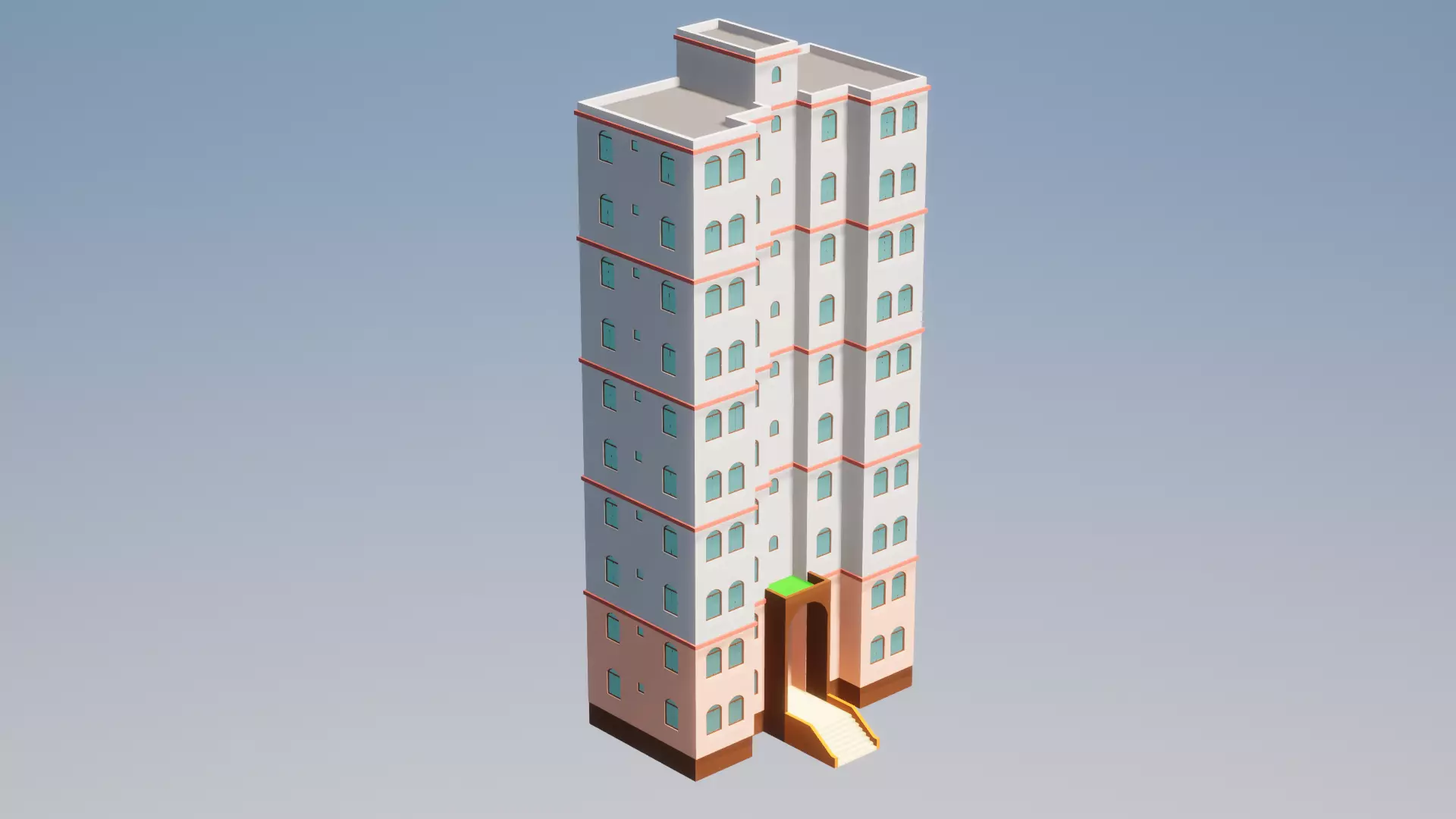 Low Poly Apartments - ED Model 5 Low-poly 3D model_0
