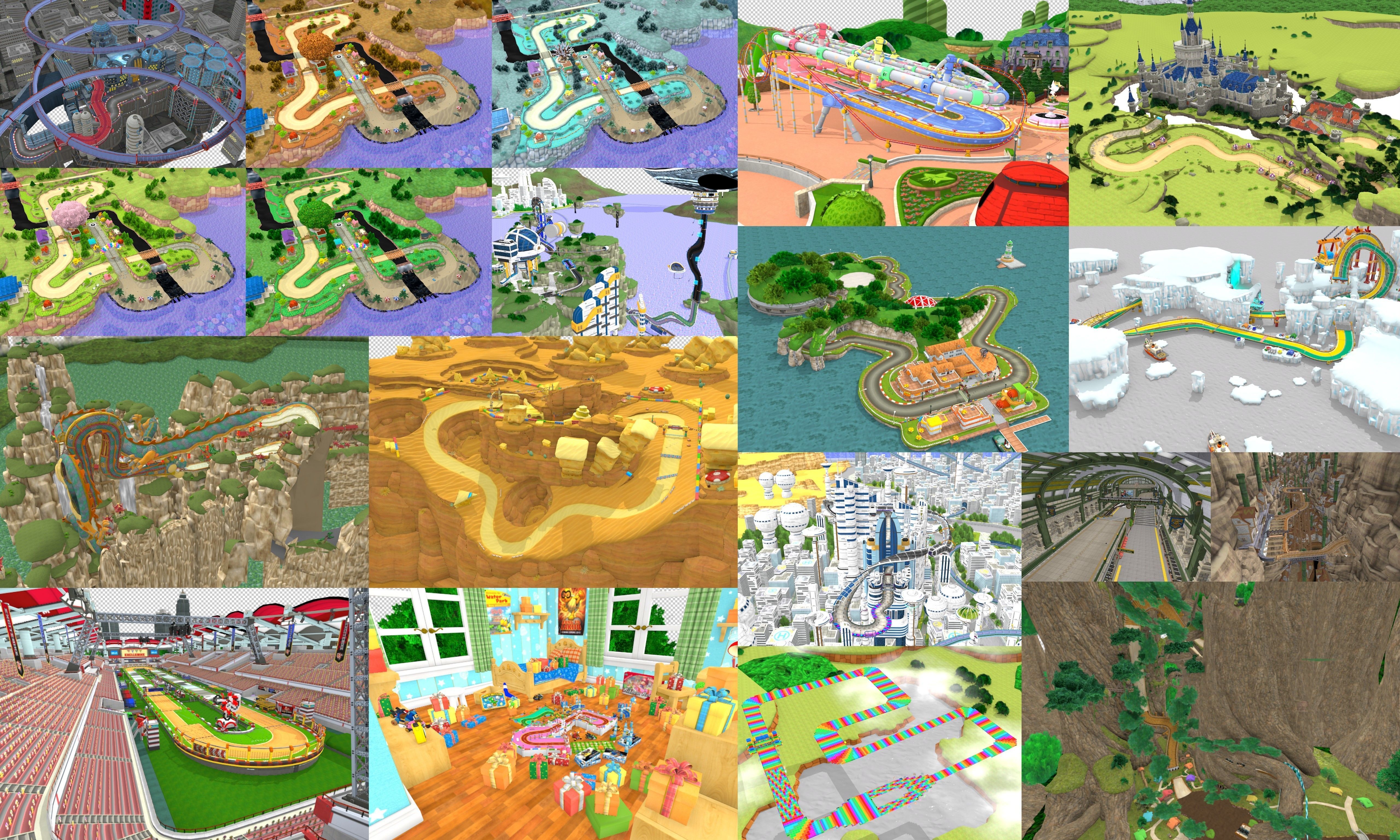 Collection Cartoon - Characters objects locations Low-poly 3D model_7