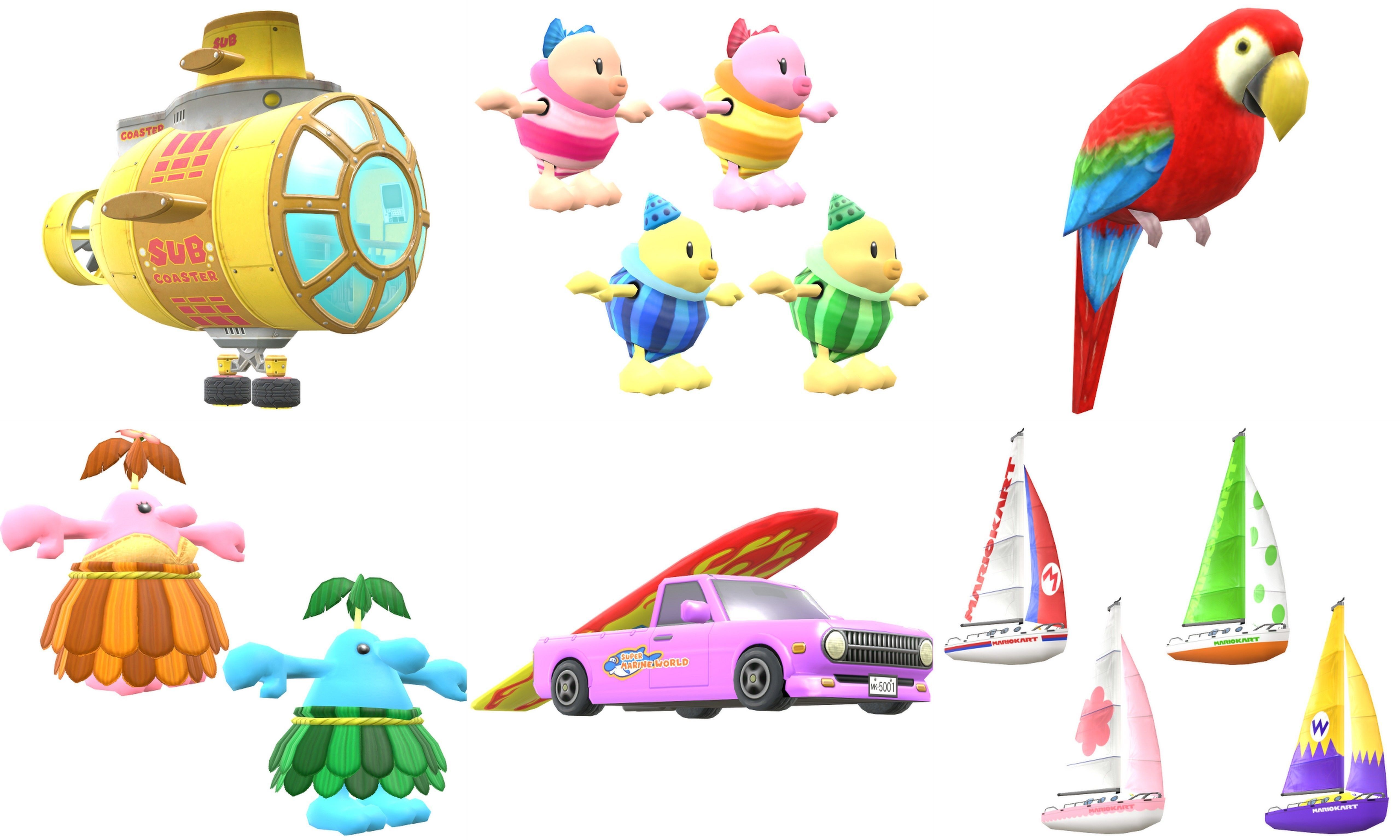 Collection Cartoon - Characters objects locations Low-poly 3D model_26