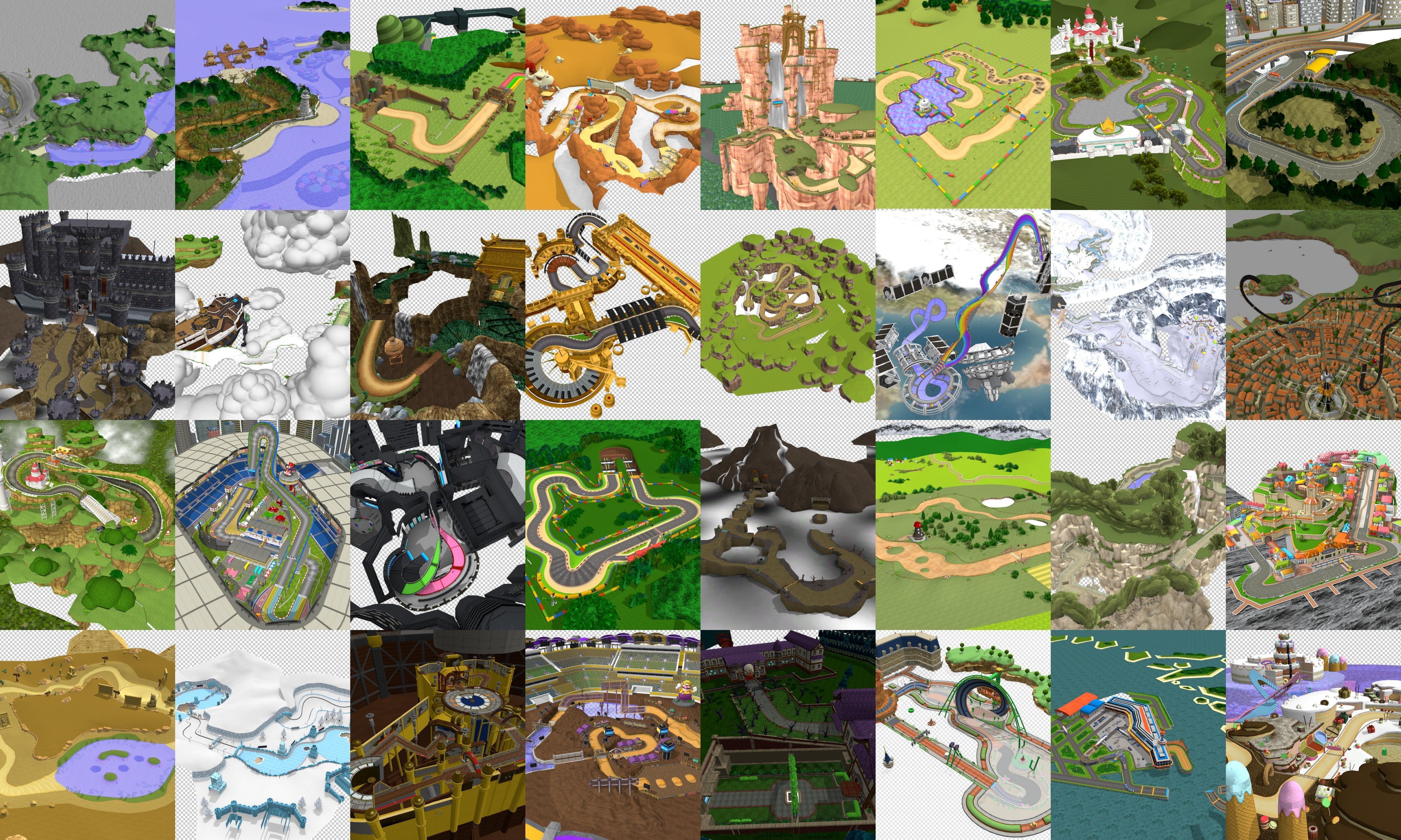 Collection Cartoon - Characters objects locations Low-poly 3D model_1