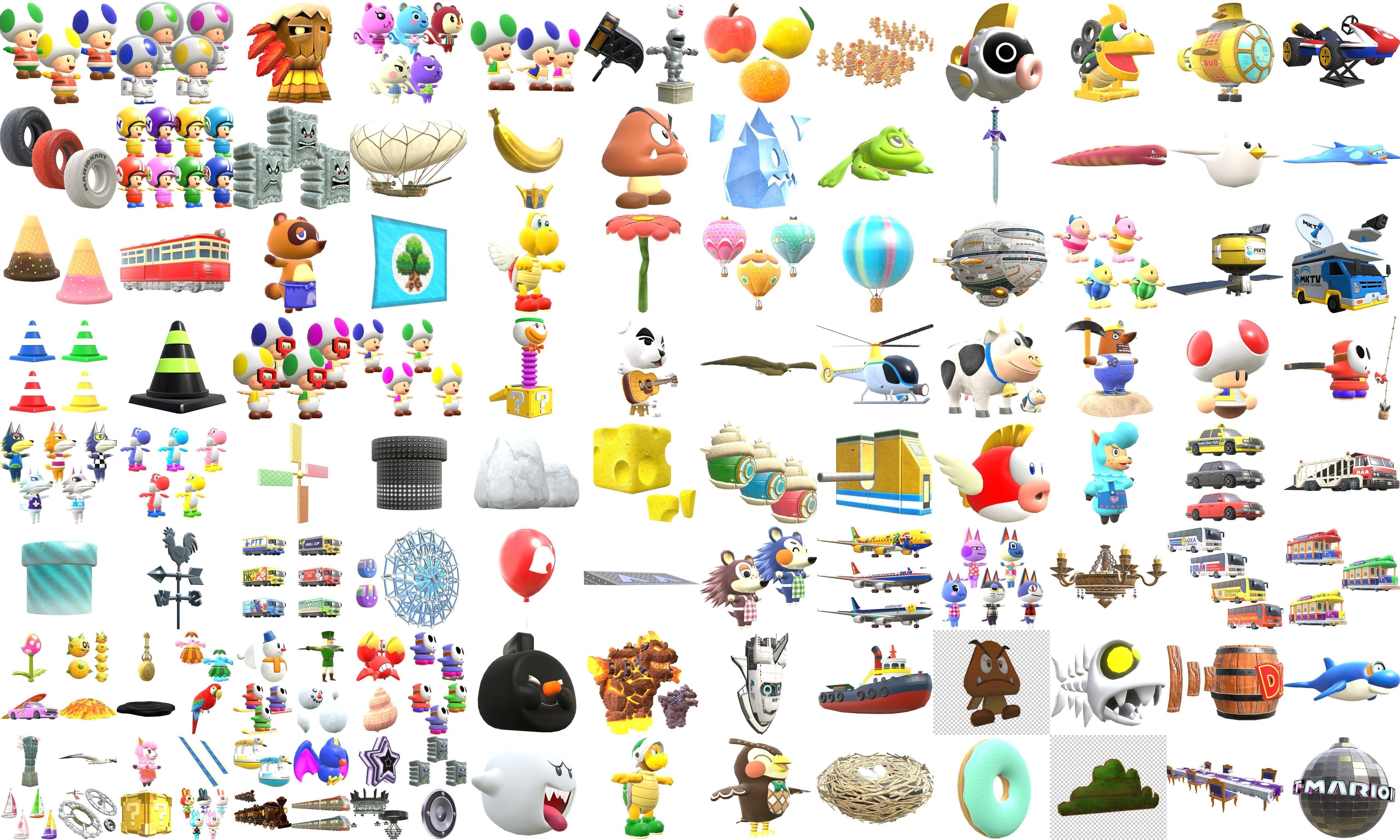 Collection Cartoon - Characters objects locations Low-poly 3D model_43
