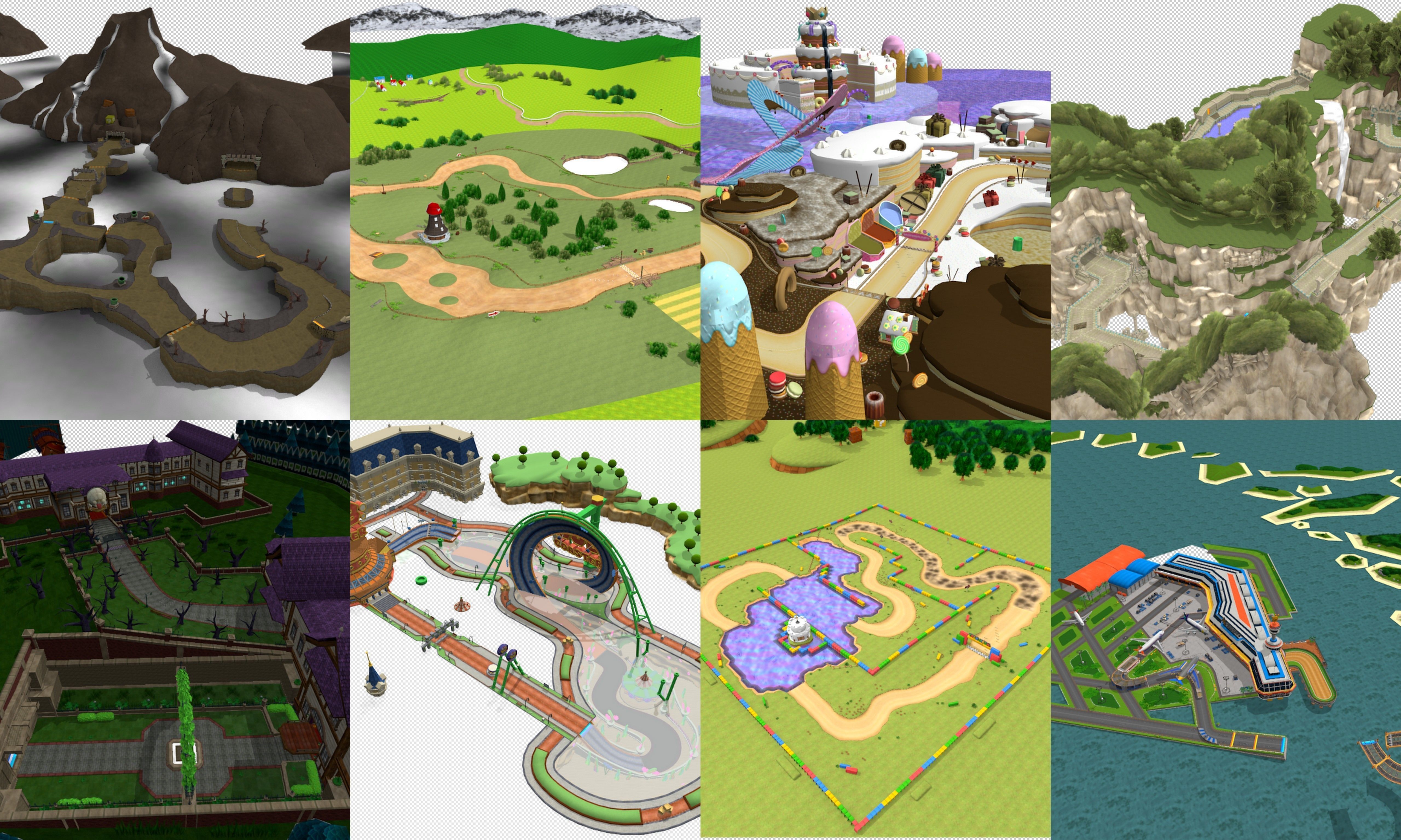 Collection Cartoon - Characters objects locations Low-poly 3D model_6