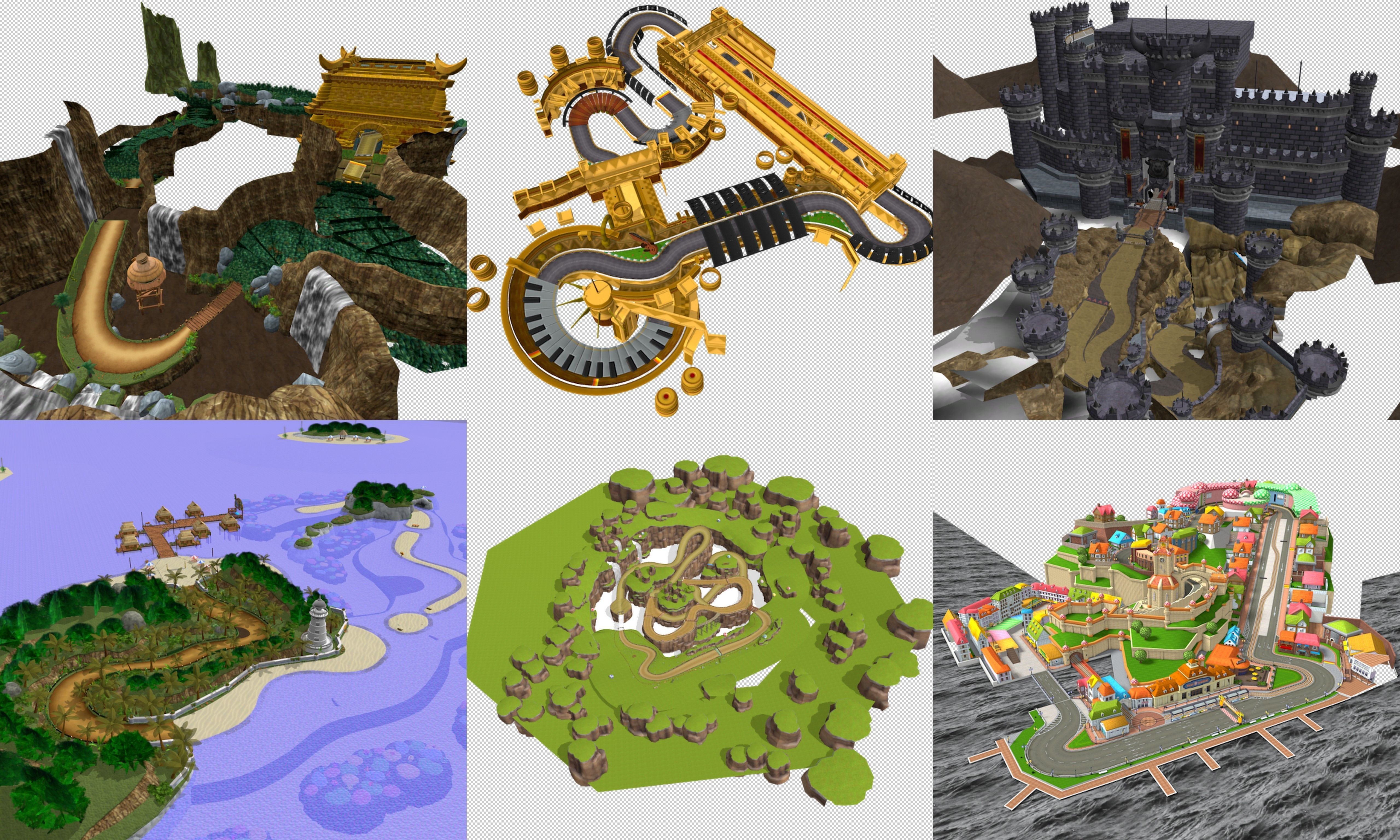 Collection Cartoon - Characters objects locations Low-poly 3D model_2