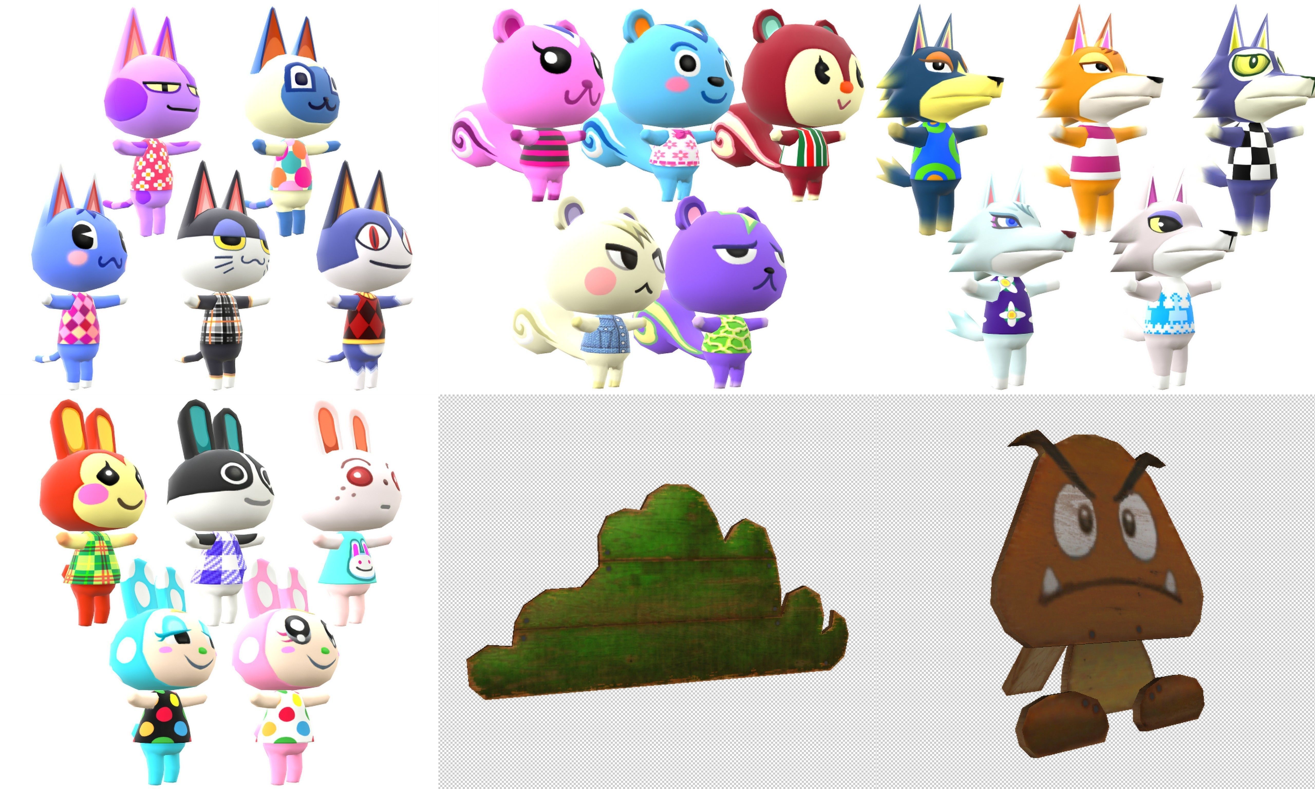 Collection Cartoon - Characters objects locations Low-poly 3D model_34